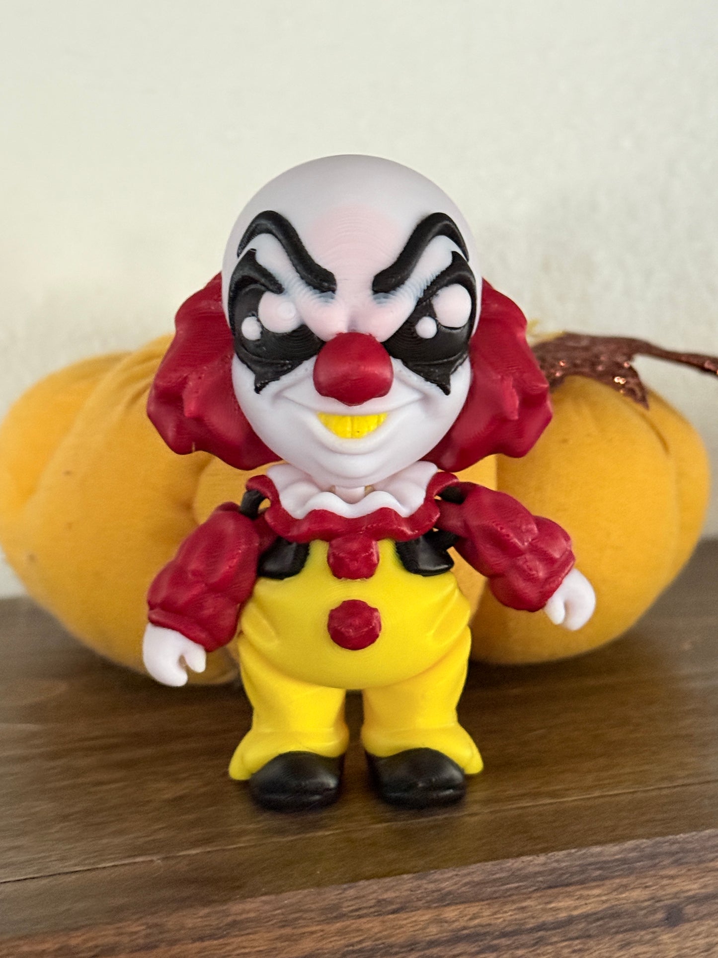 Killer Clown-Inspired 3D Printed Figure | Creepy Circus Collectible