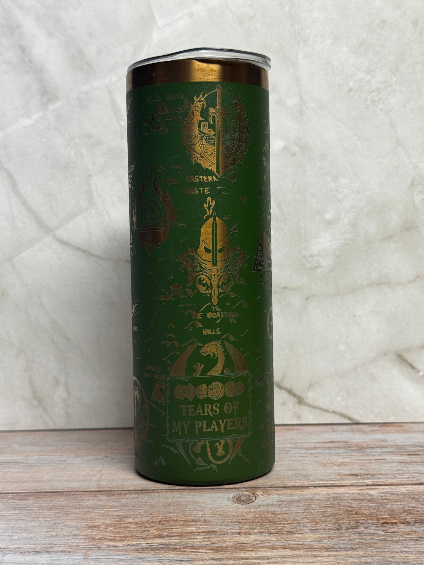 Dungeons & Dragons Dungeon Master Laser Engraved Tumbler – D&D Fan Drinkware