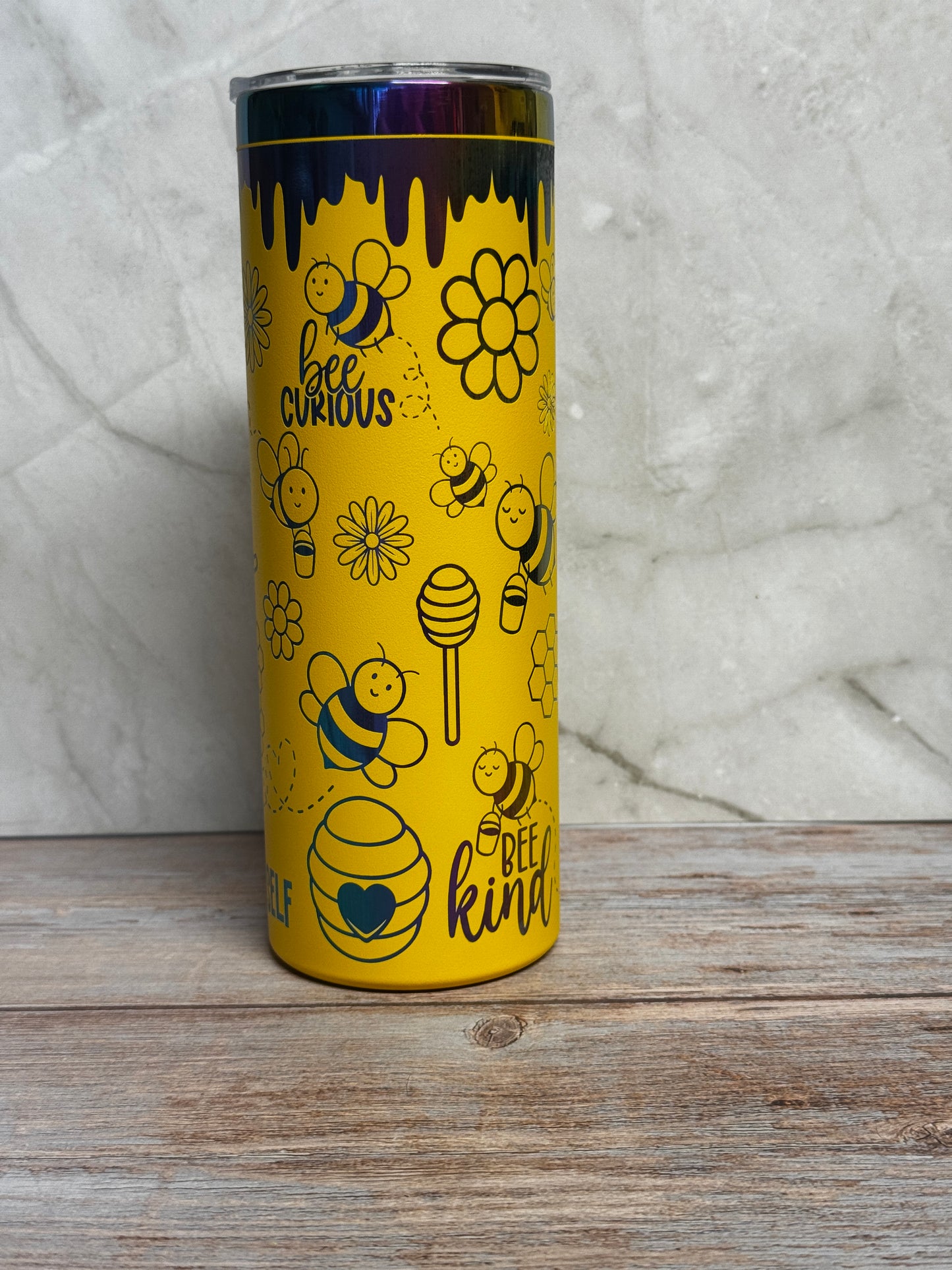 Bee Curious Bee Kind Stainless Steel Tumbler – Cute Bee Drinkware