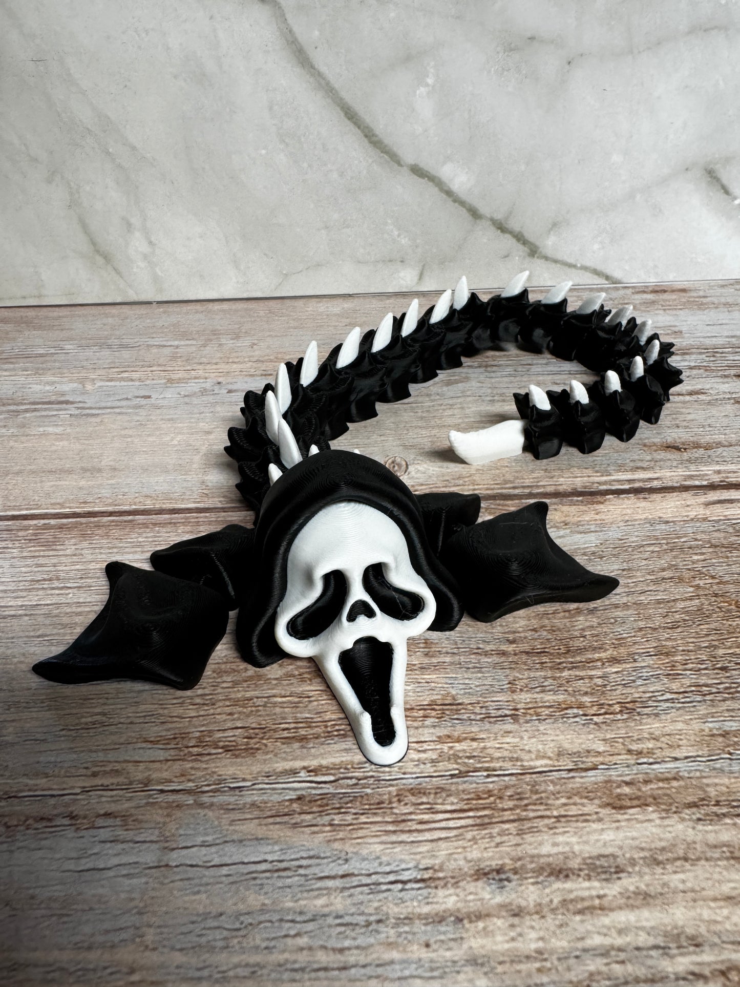 Ghostface Articulated Dragon – Horror Movie Inspired Fidget Collectible