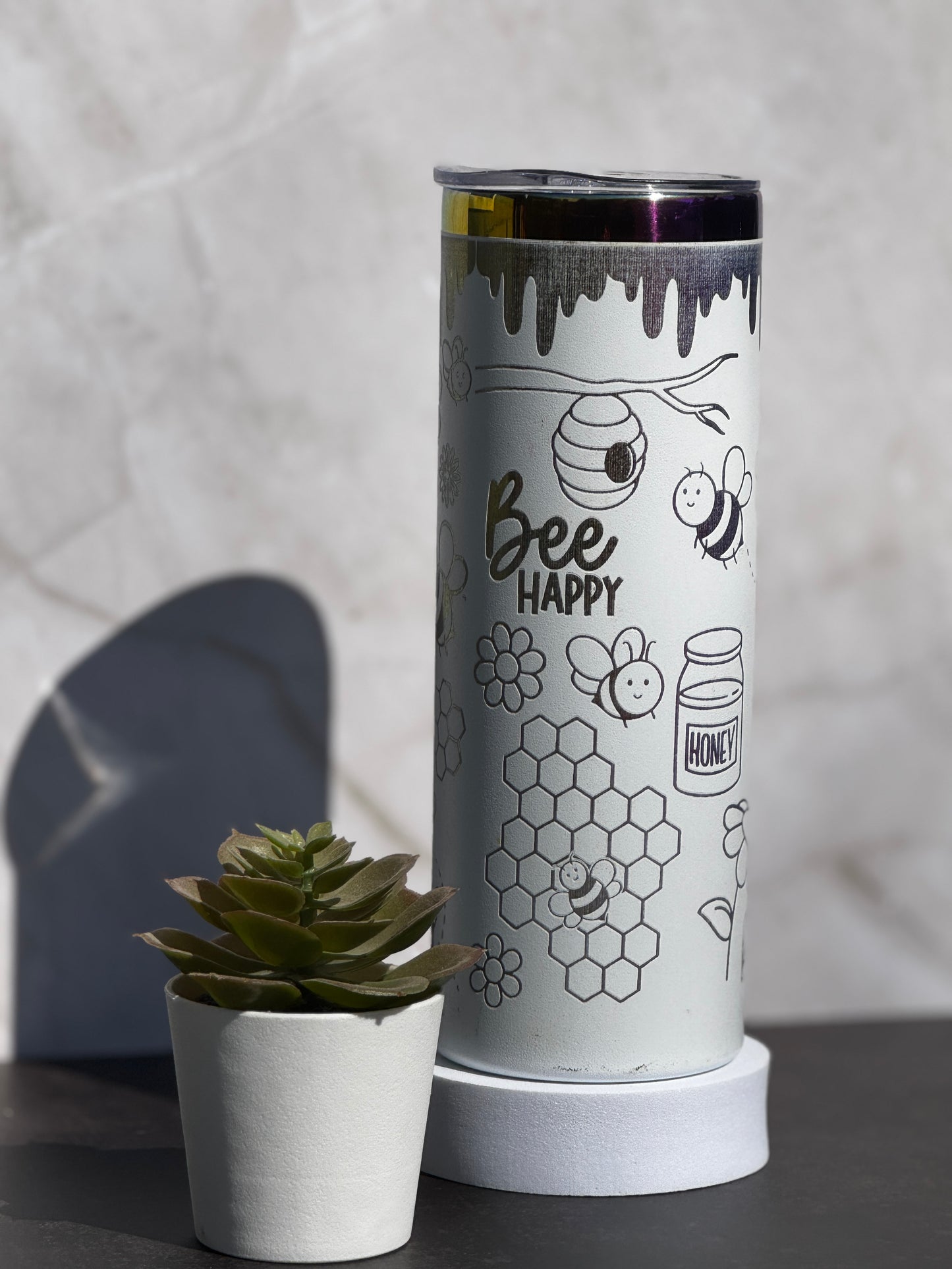 Bee Curious Bee Kind Stainless Steel Tumbler – Cute Bee Drinkware