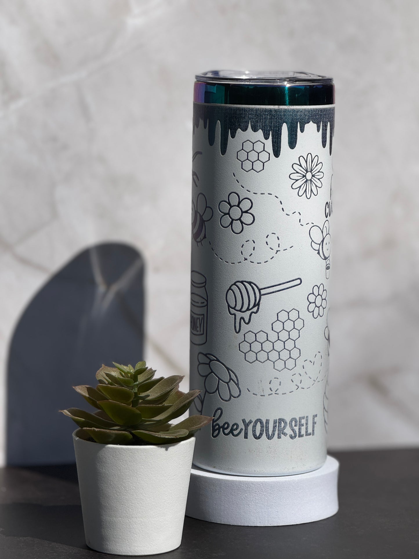 Bee Curious Bee Kind Stainless Steel Tumbler – Cute Bee Drinkware