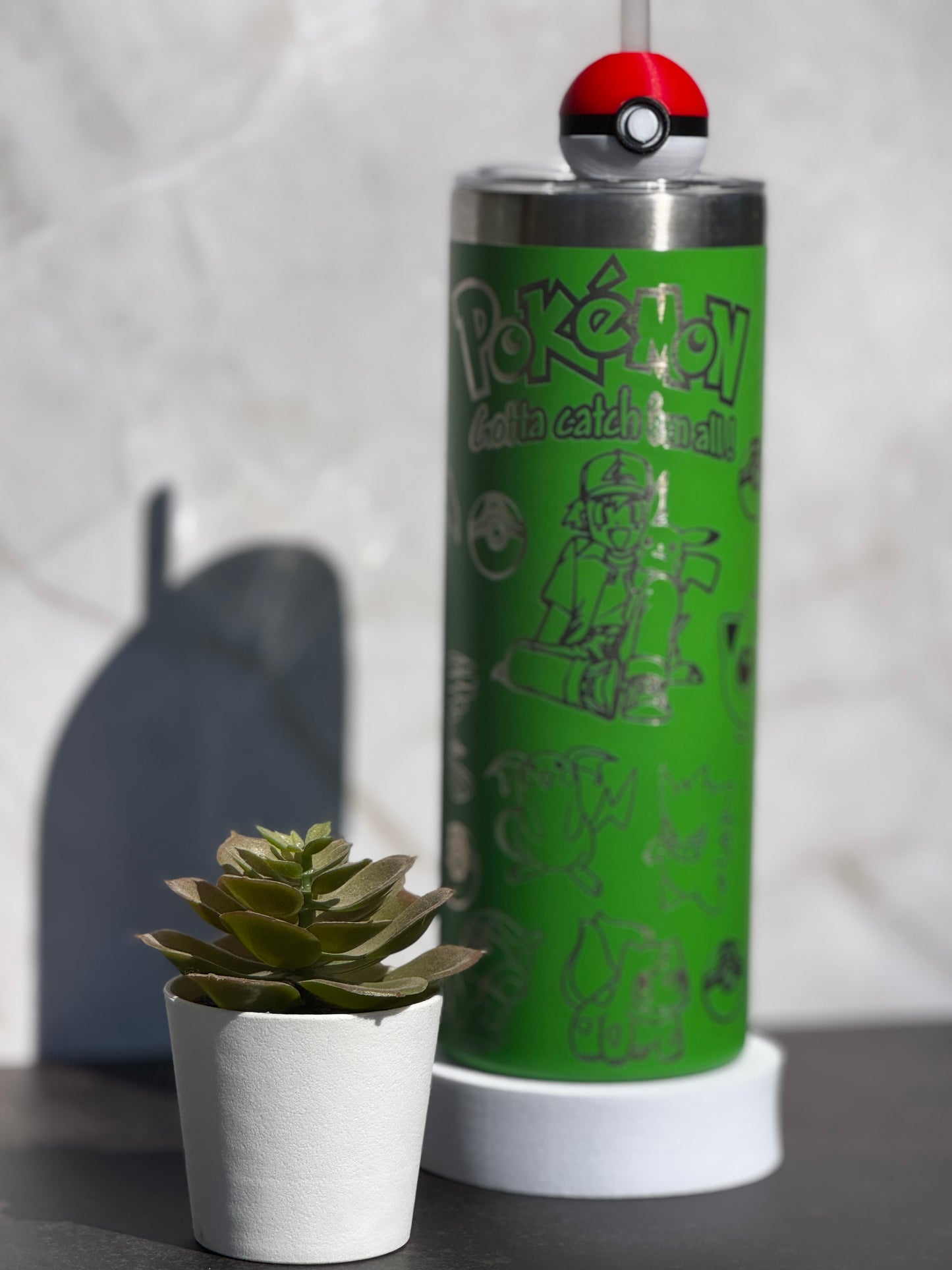 Poké Ball 3D Printed Straw Topper – Fun Cup Accessory