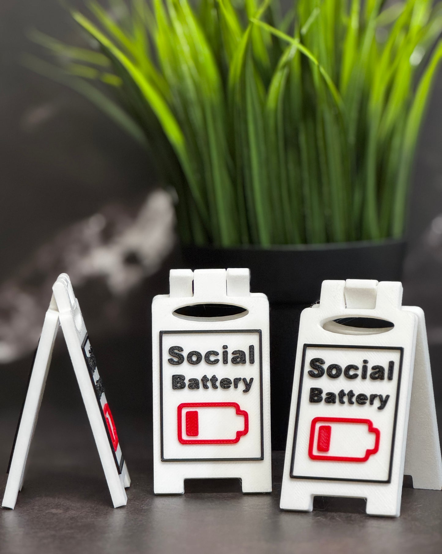 Social Battery Desk Sign (A-Frame) – Fun Office Decor
