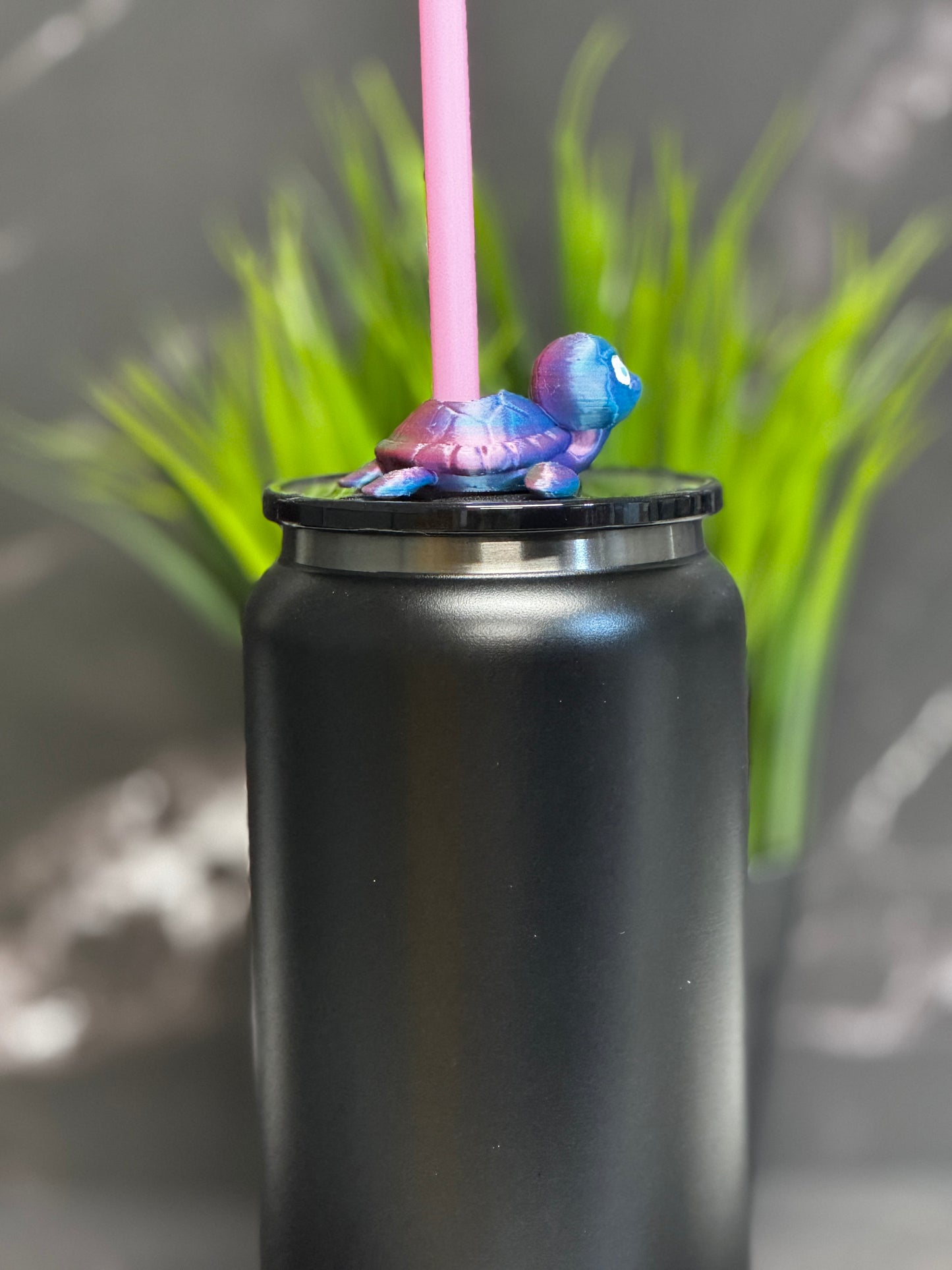 Turtle 3D Printed Straw Topper – Ocean-Inspired Cup Accessory