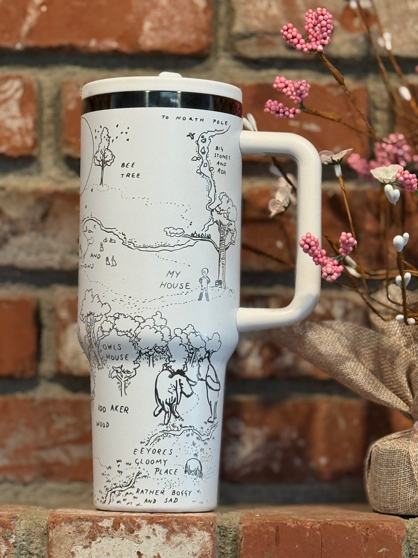 Hundred Acre Wood Map Tumbler – Insulated Stainless Steel Travel Cup (40oz, 30oz, 20oz, 16oz)