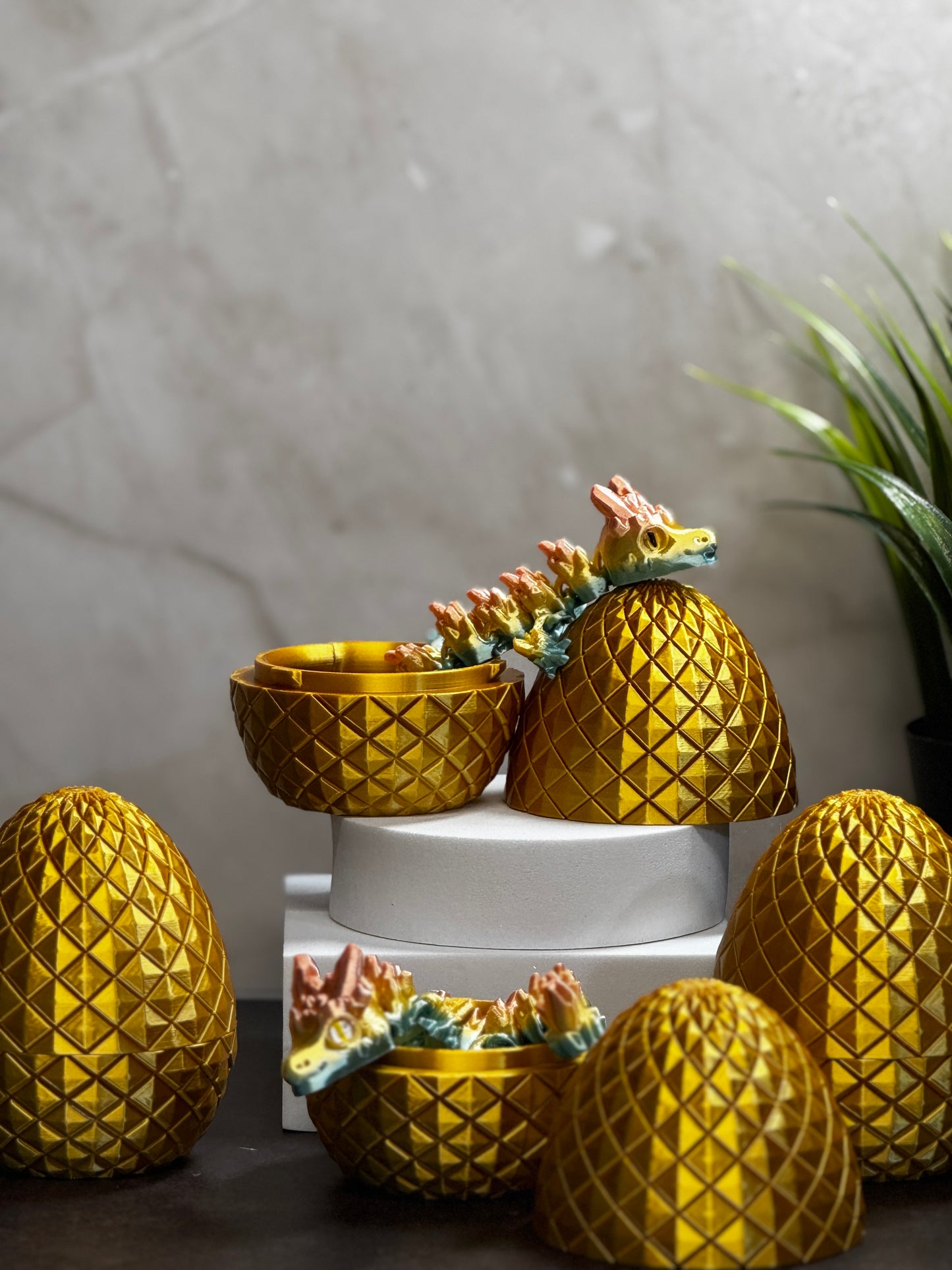Mystery Dragon Egg – 3D Printed Fantasy Egg with 1–3 Surprise Dragons Inside, Collectible Creature Gift