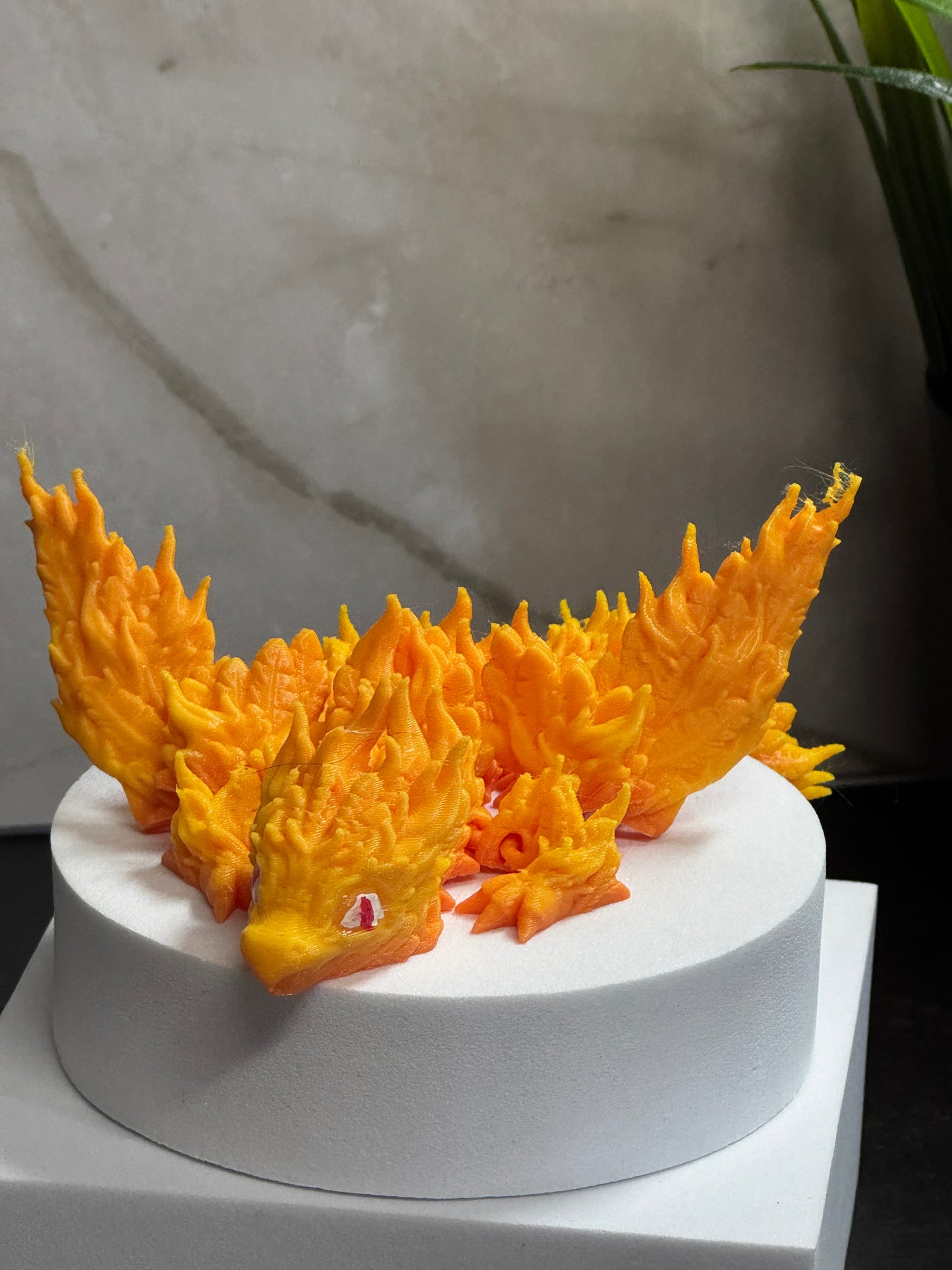 Inferno Beast – 3D Printed Fire Dragon Toy, Random Color Elemental Creature, Articulated Fantasy Collectible
