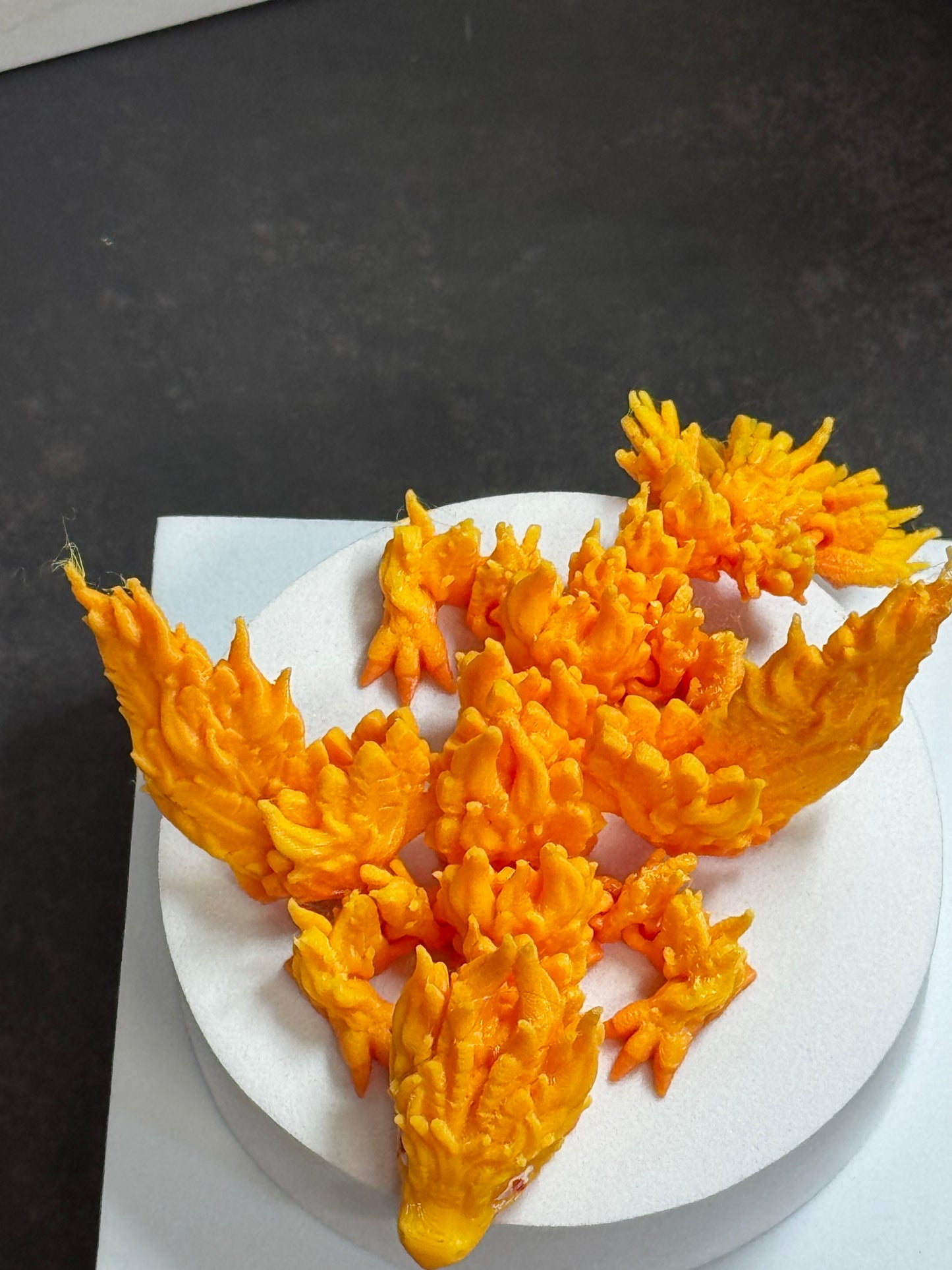 Inferno Beast – 3D Printed Fire Dragon Toy, Random Color Elemental Creature, Articulated Fantasy Collectible