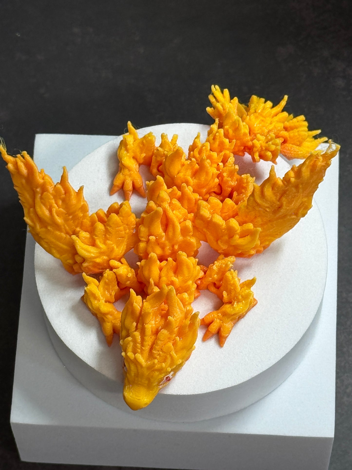 Inferno Beast – 3D Printed Fire Dragon Toy, Random Color Elemental Creature, Articulated Fantasy Collectible