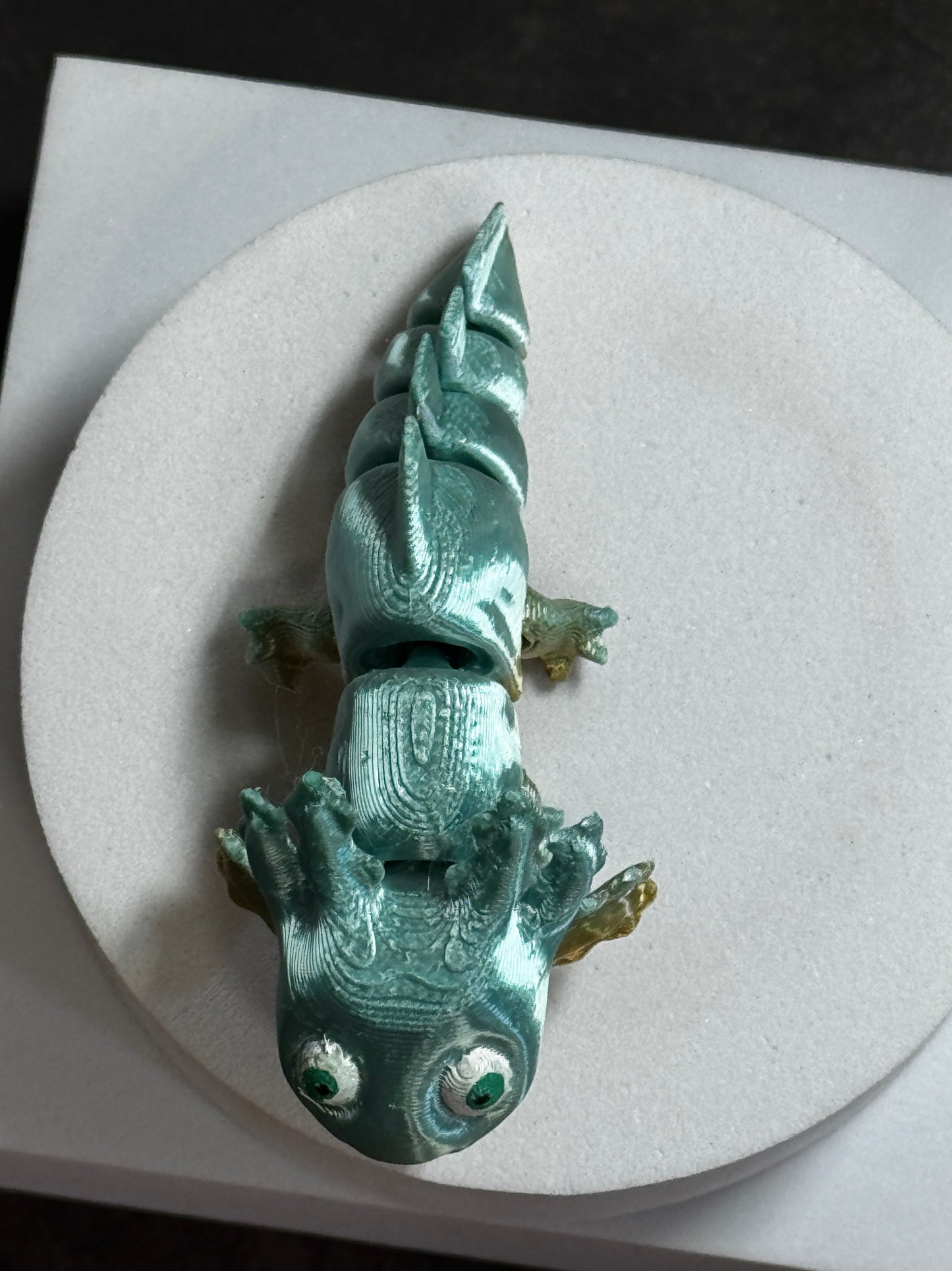 Mystic Axolotl – 3D Printed Articulated Fantasy Pet, Random Colors, Poseable Creature Fidget Toy