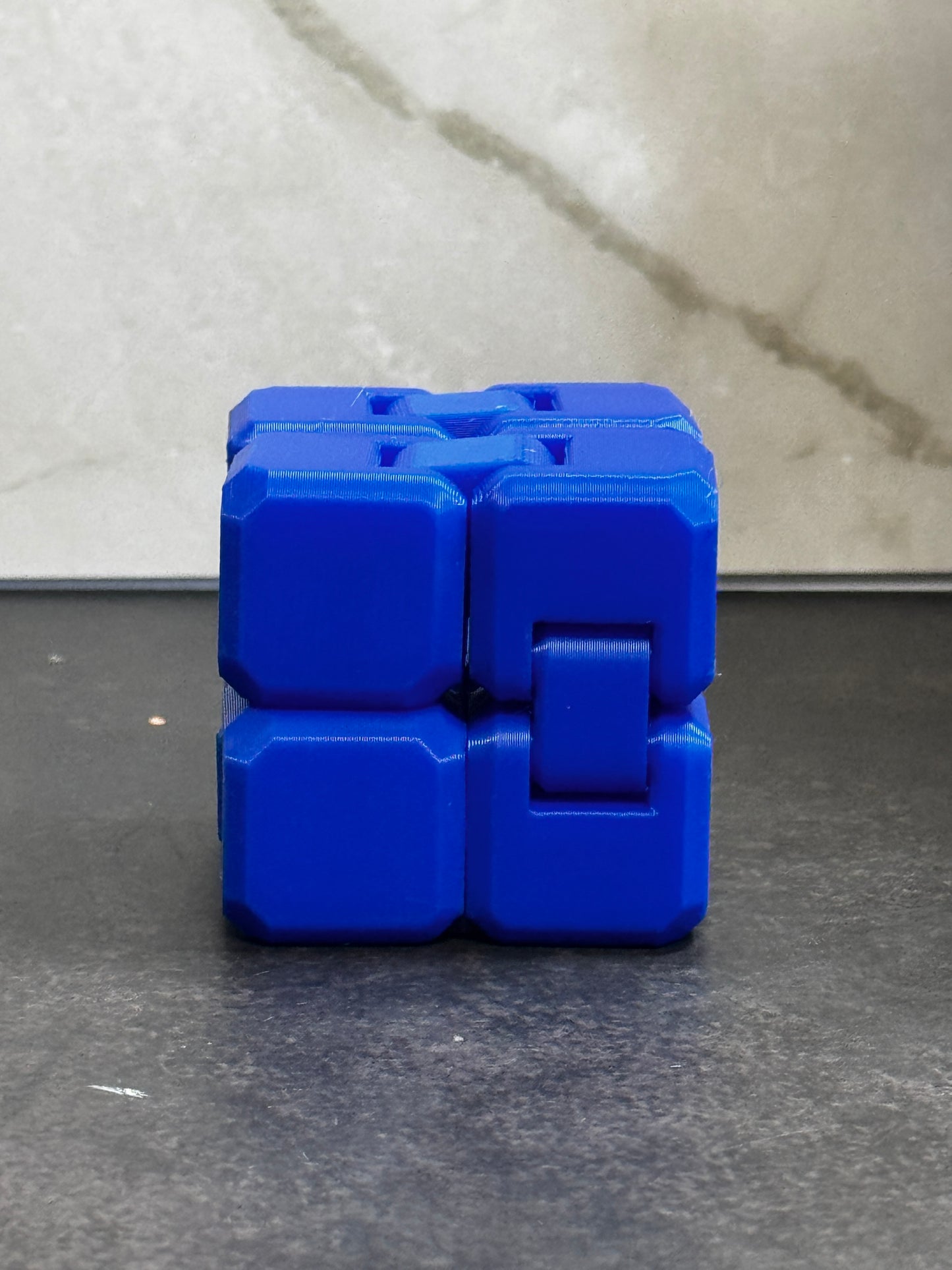 Infinity Fidget Cube – 3D Printed Sensory Desk Toy in Random Colors, Endless Flip Motion, Stress Relief Gadget