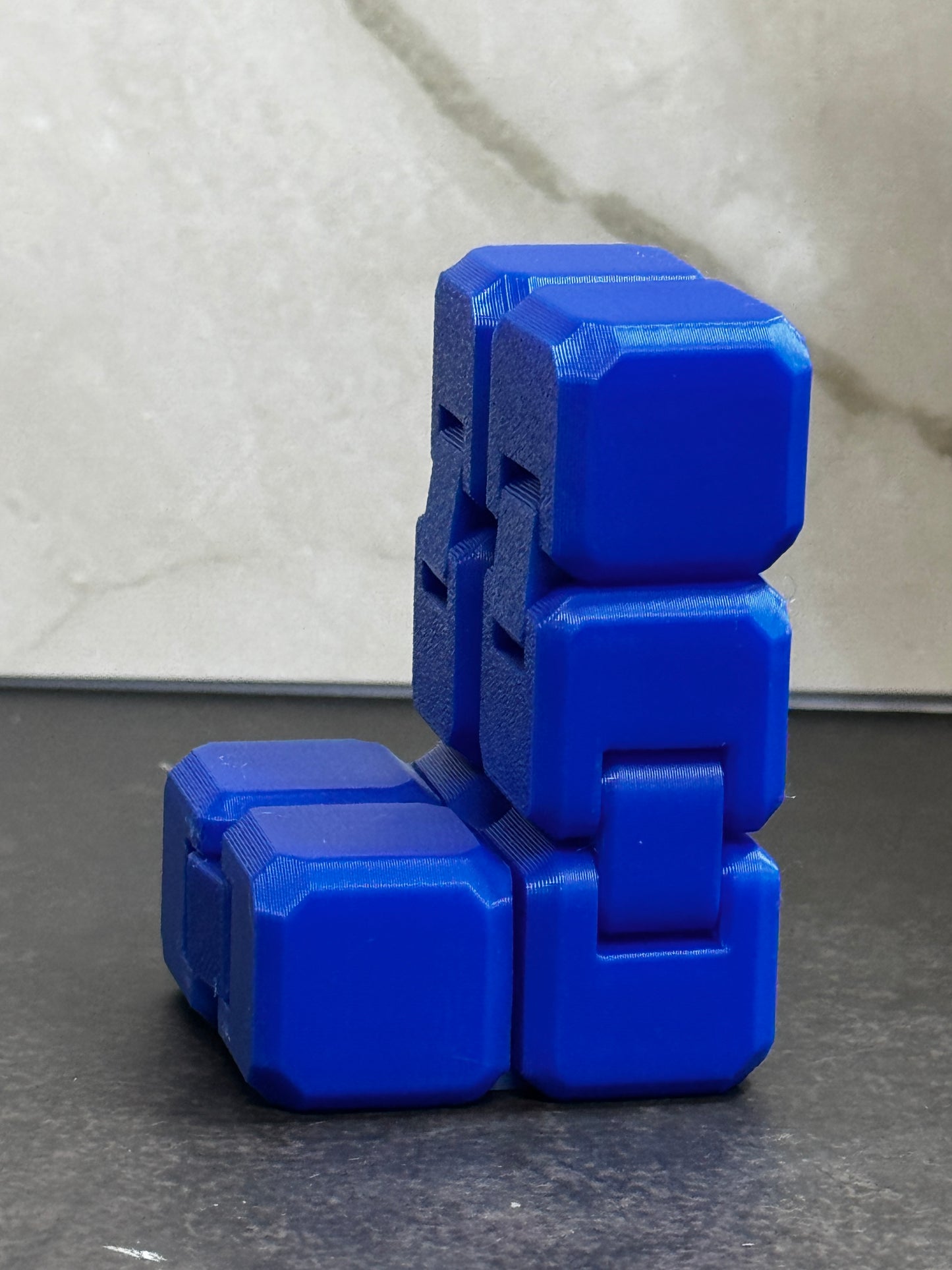 Infinity Fidget Cube – 3D Printed Sensory Desk Toy in Random Colors, Endless Flip Motion, Stress Relief Gadget