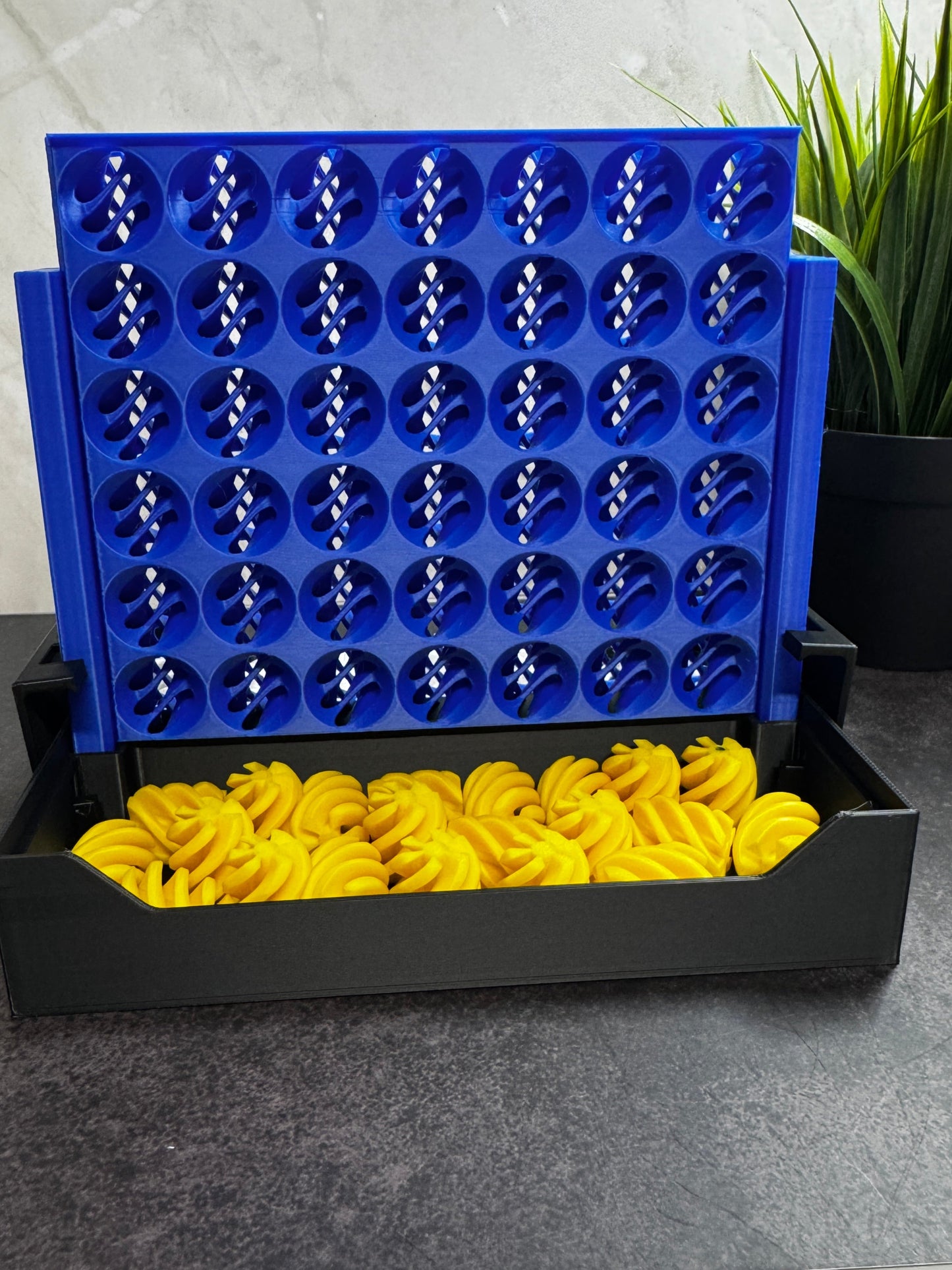Twist & Drop – 3D Printed Spiral Disc Strategy Game, 2-Player Vertical Board Game, Modern Connect Style