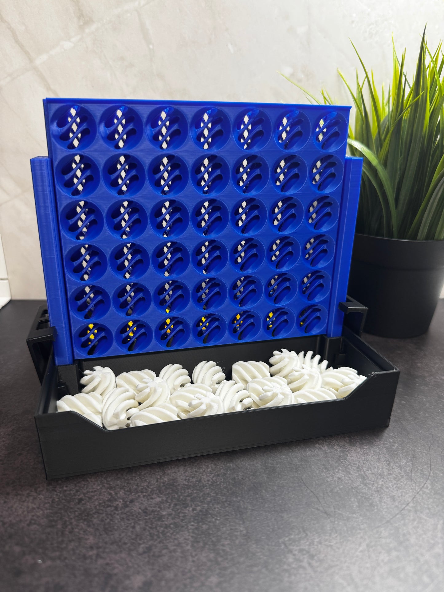 Twist & Drop – 3D Printed Spiral Disc Strategy Game, 2-Player Vertical Board Game, Modern Connect Style