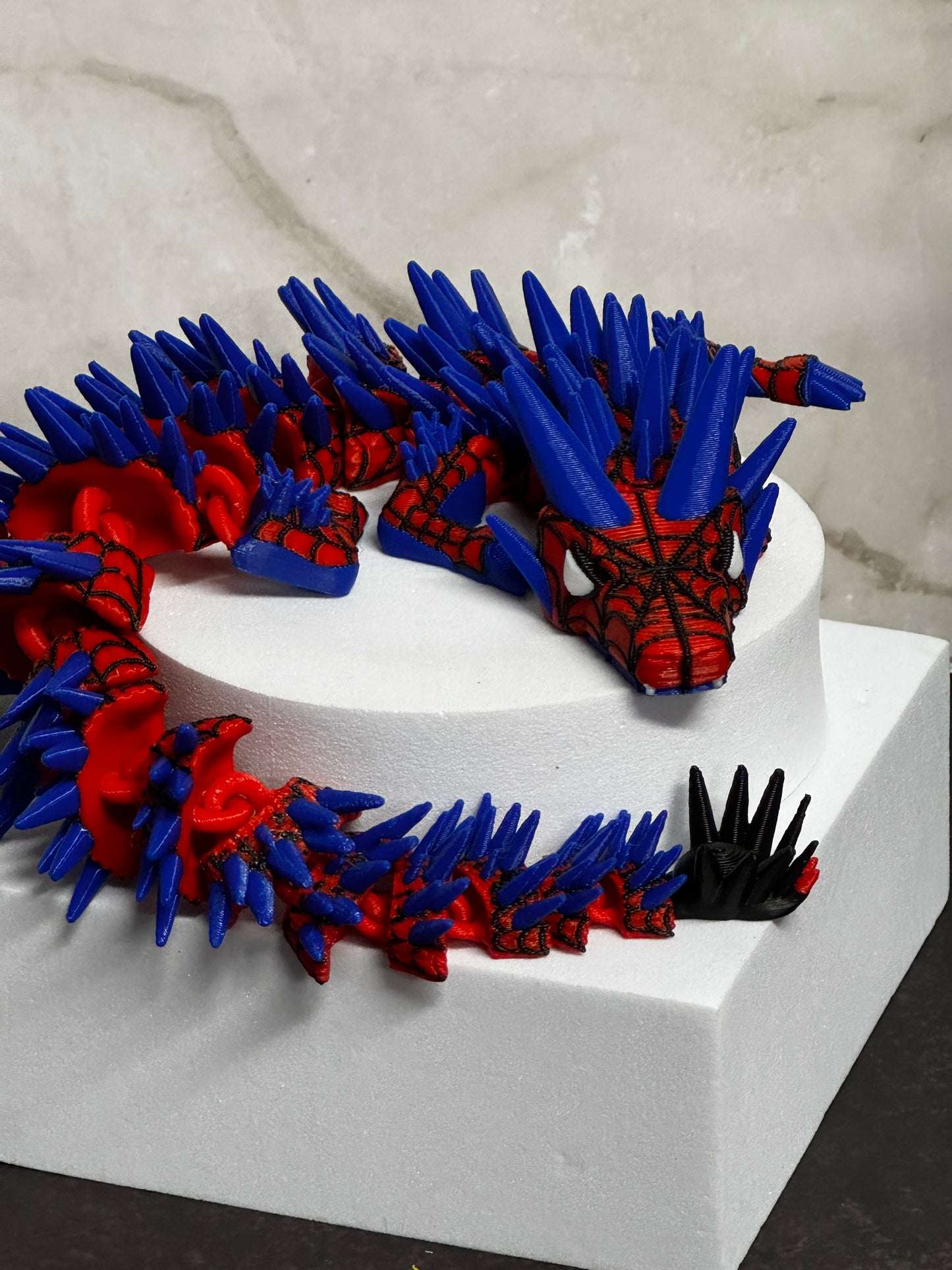 Spider Dragon – 3D Printed Articulated Web Dragon, Poseable Fantasy Creature, 3 Style Options