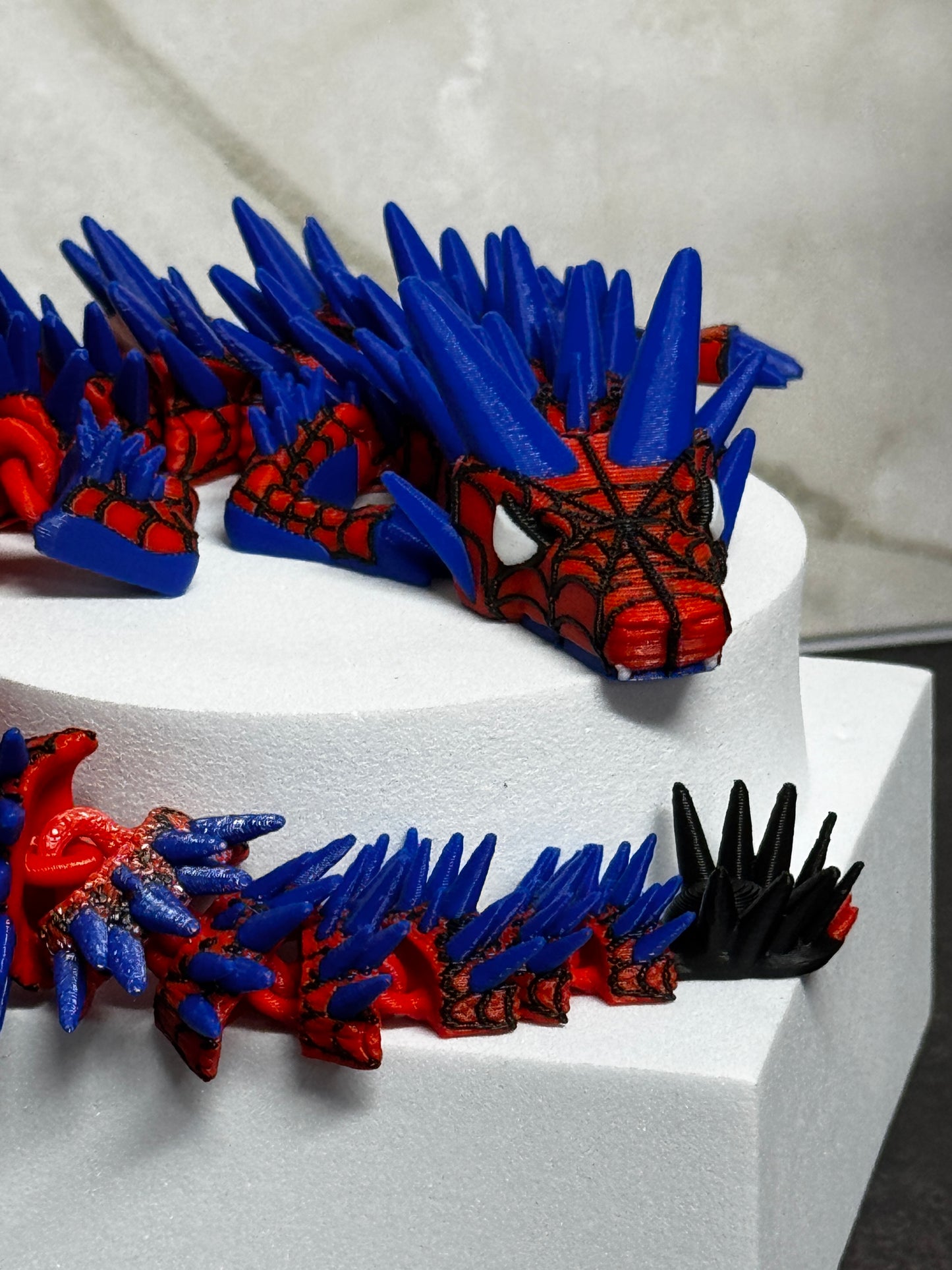Spider Dragon – 3D Printed Articulated Web Dragon, Poseable Fantasy Creature, 3 Style Options