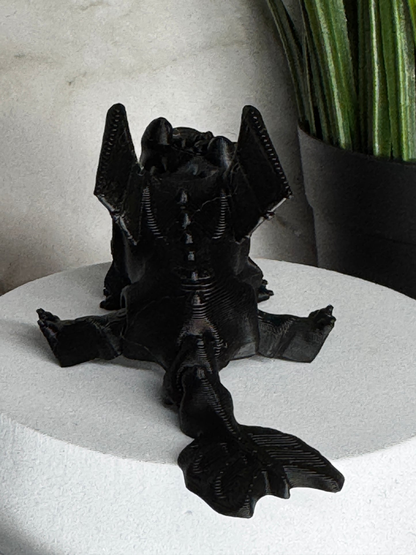 Nightwing – 3D Printed Mini Dragon, Articulated Black Dragon Figurine, Fantasy Creature Toy