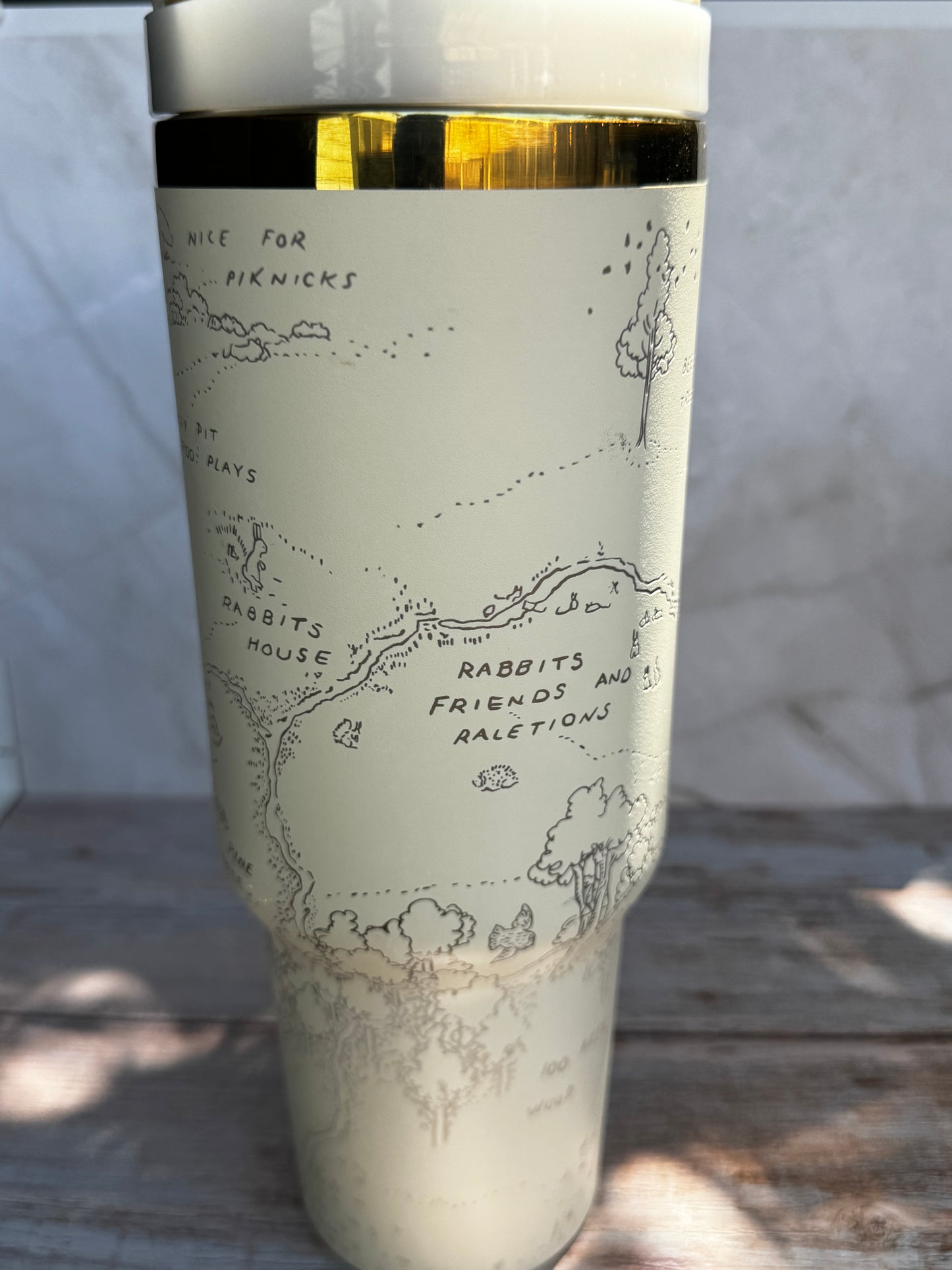 Hundred Acre Wood Map Tumbler – Insulated Stainless Steel Travel Cup (40oz, 30oz, 20oz, 16oz)