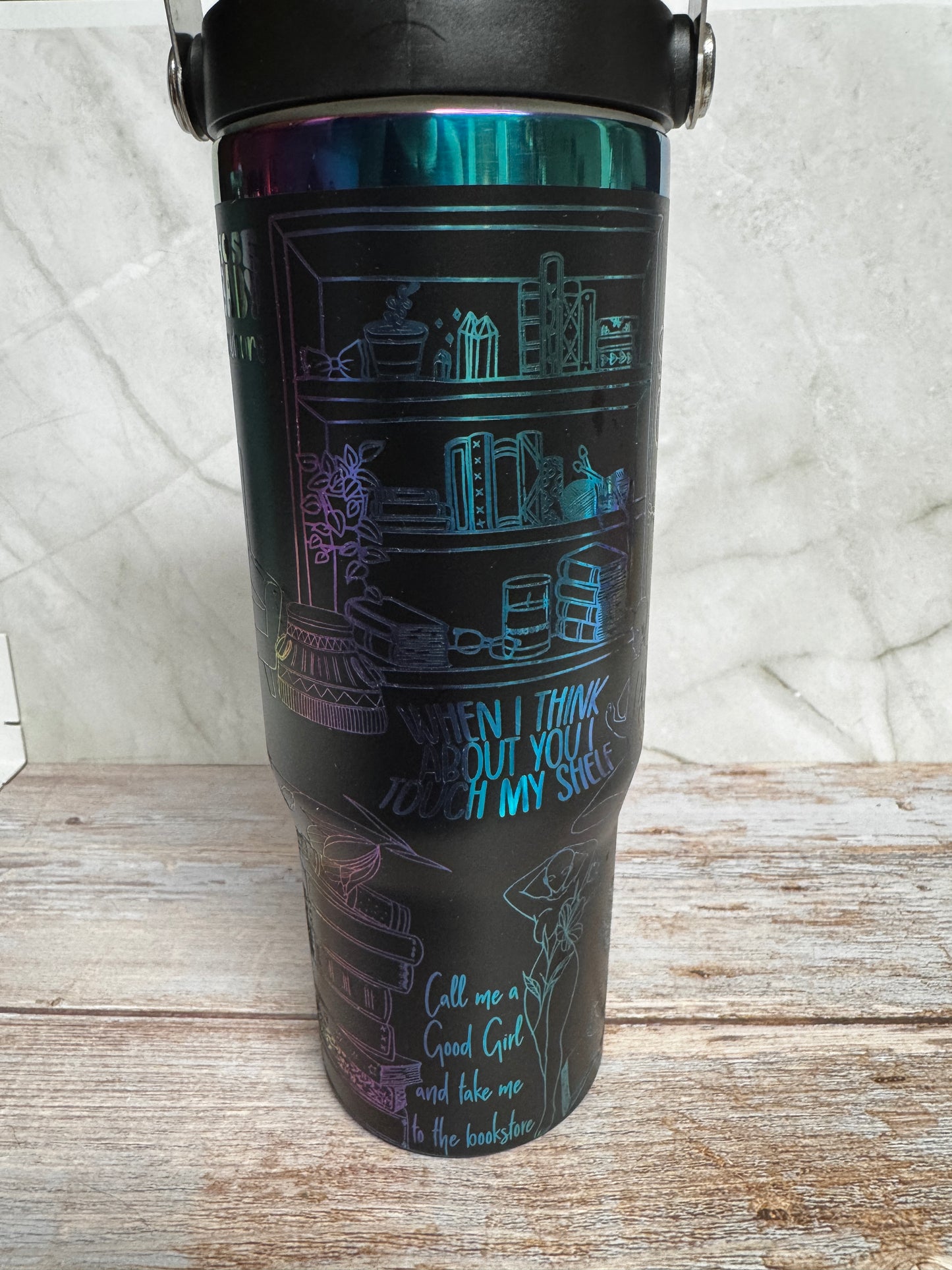 30 oz Smut Lover Tumbler – Laser Engraved “Reading Is My Foreplay” Bookish Design | Dishwasher Safe