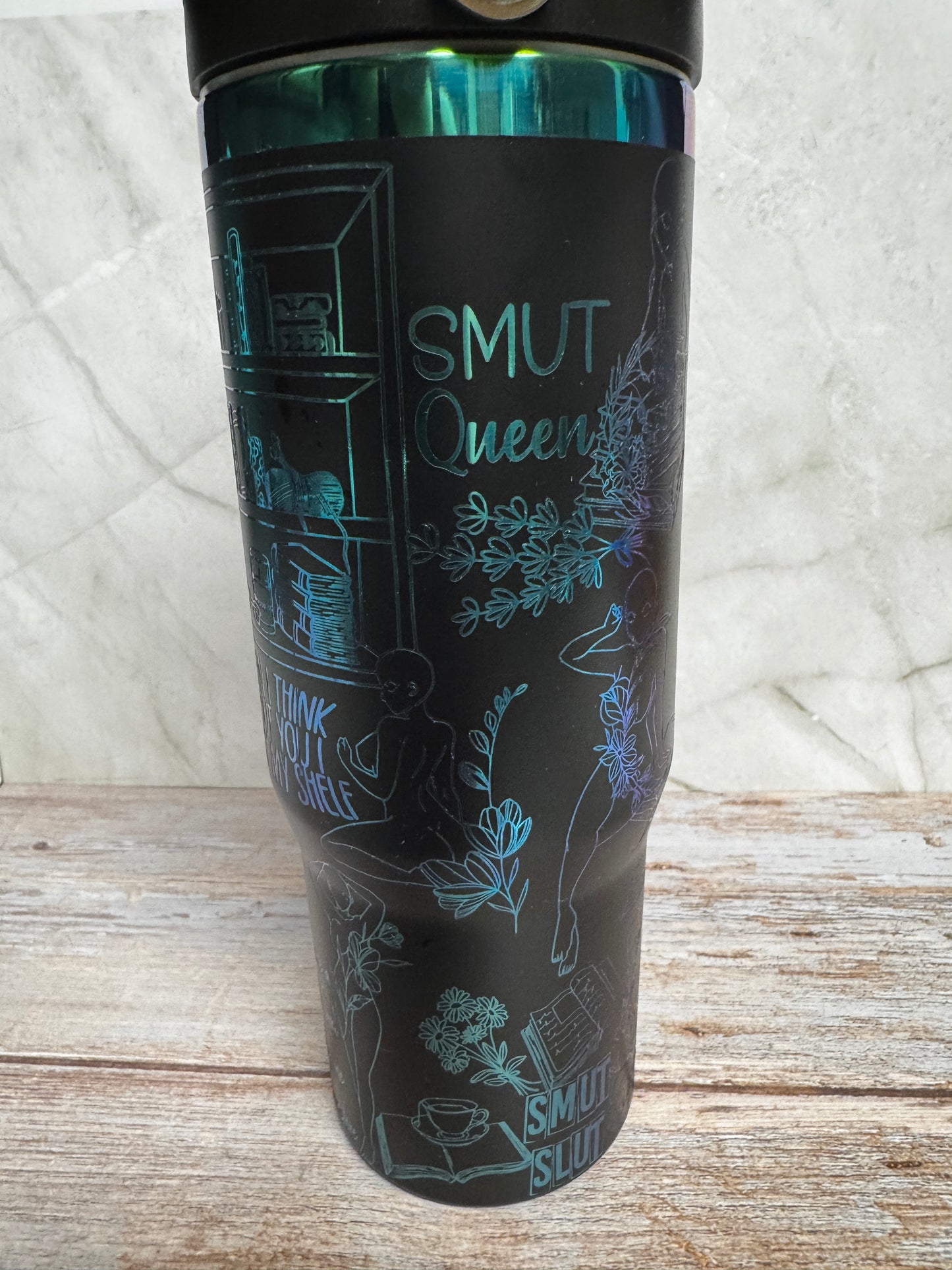 30 oz Smut Lover Tumbler – Laser Engraved “Reading Is My Foreplay” Bookish Design | Dishwasher Safe