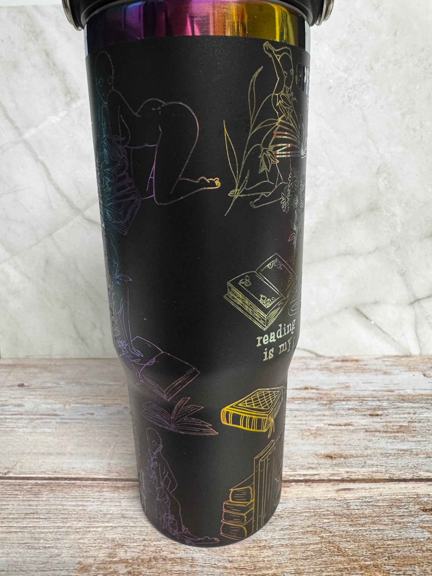 30 oz Smut Lover Tumbler – Laser Engraved “Reading Is My Foreplay” Bookish Design | Dishwasher Safe