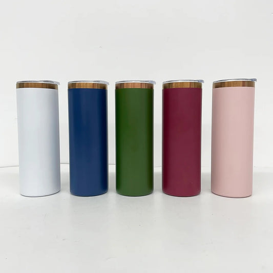 Custom 20oz Straight Tumbler | Personalized Laser Engraved Stainless Cup With Lid & Straw