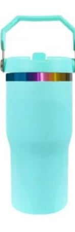 Custom 20oz Sport Top Tumbler | Personalized Laser Engraved Bottle With Built-In Straw