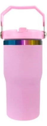 Custom 20oz Sport Top Tumbler | Personalized Laser Engraved Bottle With Built-In Straw