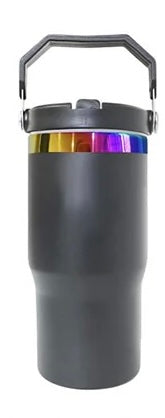 Custom 20oz Sport Top Tumbler | Personalized Laser Engraved Bottle With Built-In Straw