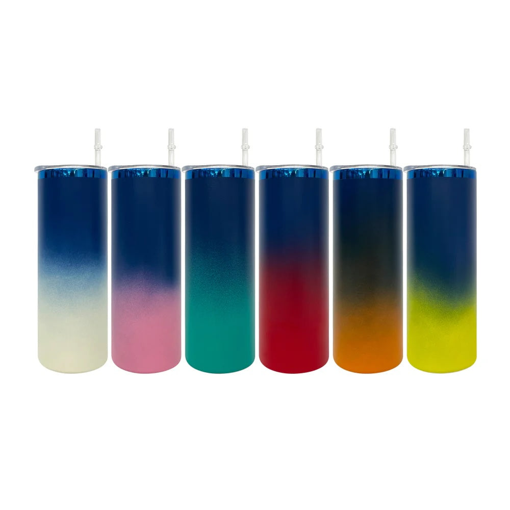 Custom 20oz Straight Tumbler | Personalized Laser Engraved Stainless Cup With Lid & Straw