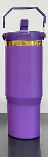 Custom 30oz Flip Top Tumbler | Personalized Laser Engraved Sports Lid Cup