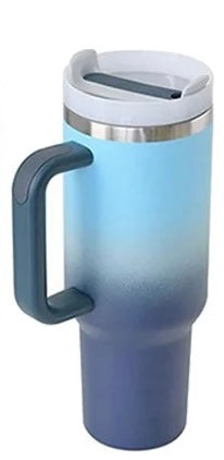 Custom 40oz Side Handle Tumbler | Personalized Laser Engraved Mega Cup With Straw & Lid