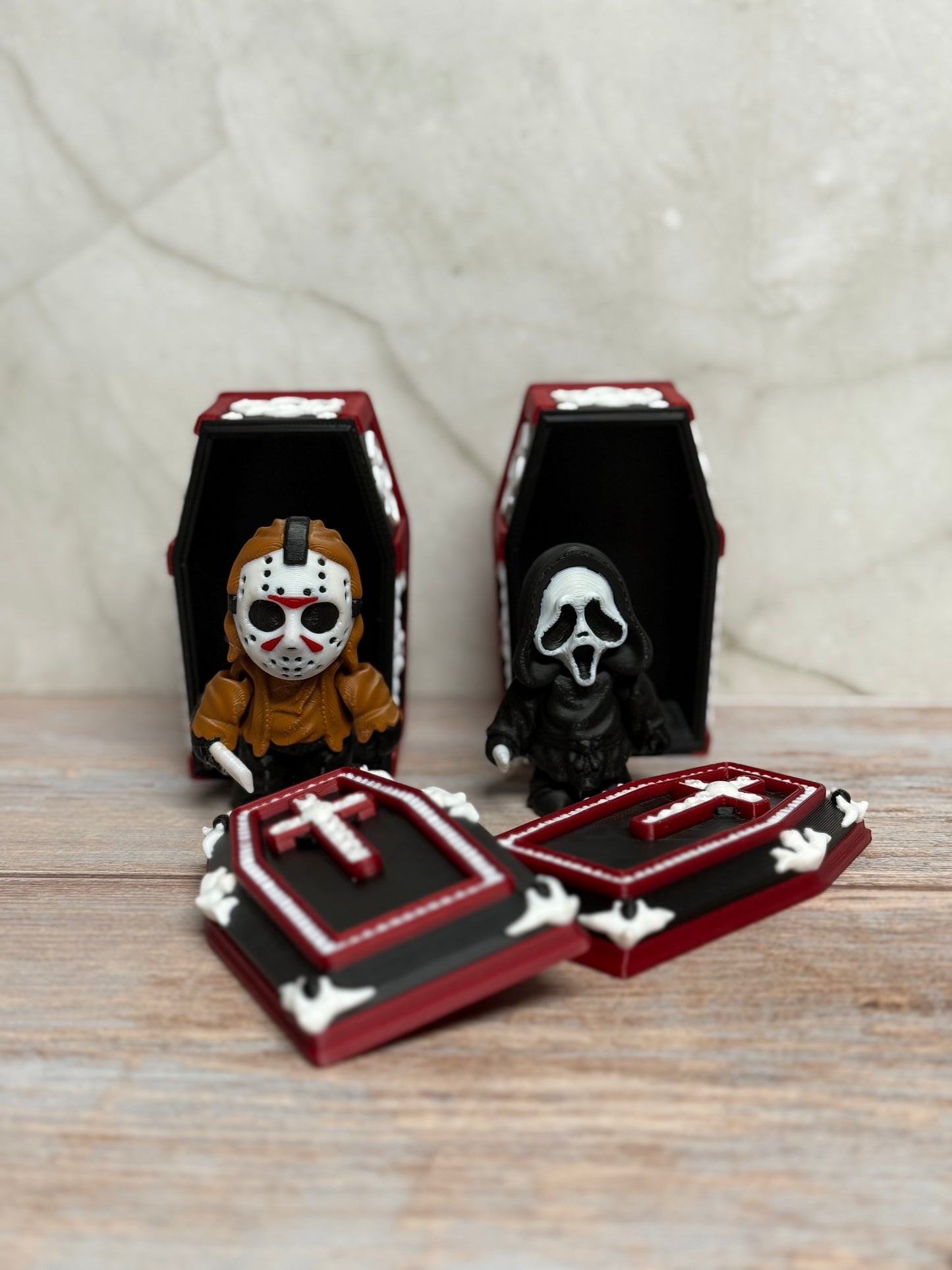 3D Printed Horror Coffin Collection – Choose Your Favorite Horror Icon