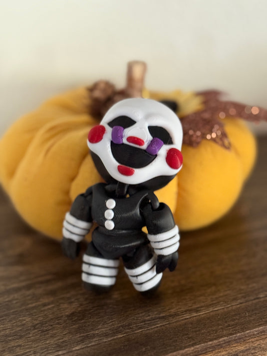Puppet-Inspired 3D Printed Figure | Black & White Horror Collectible
