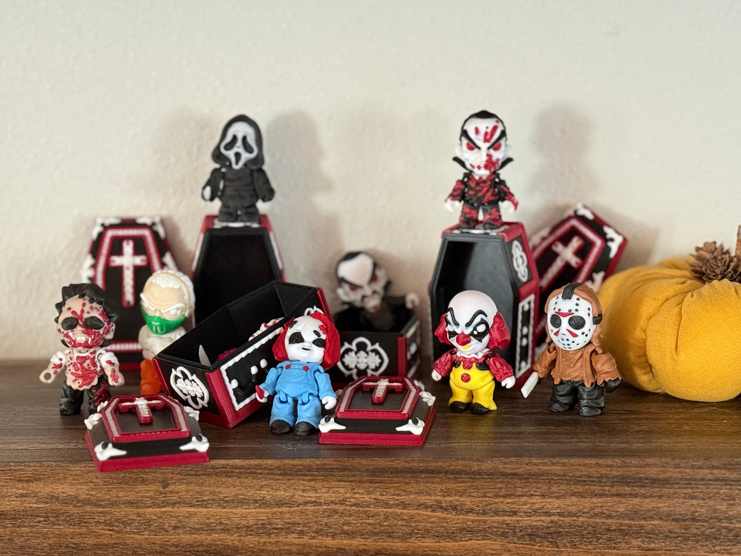 3D Printed Horror Coffin Collection – Choose Your Favorite Horror Icon