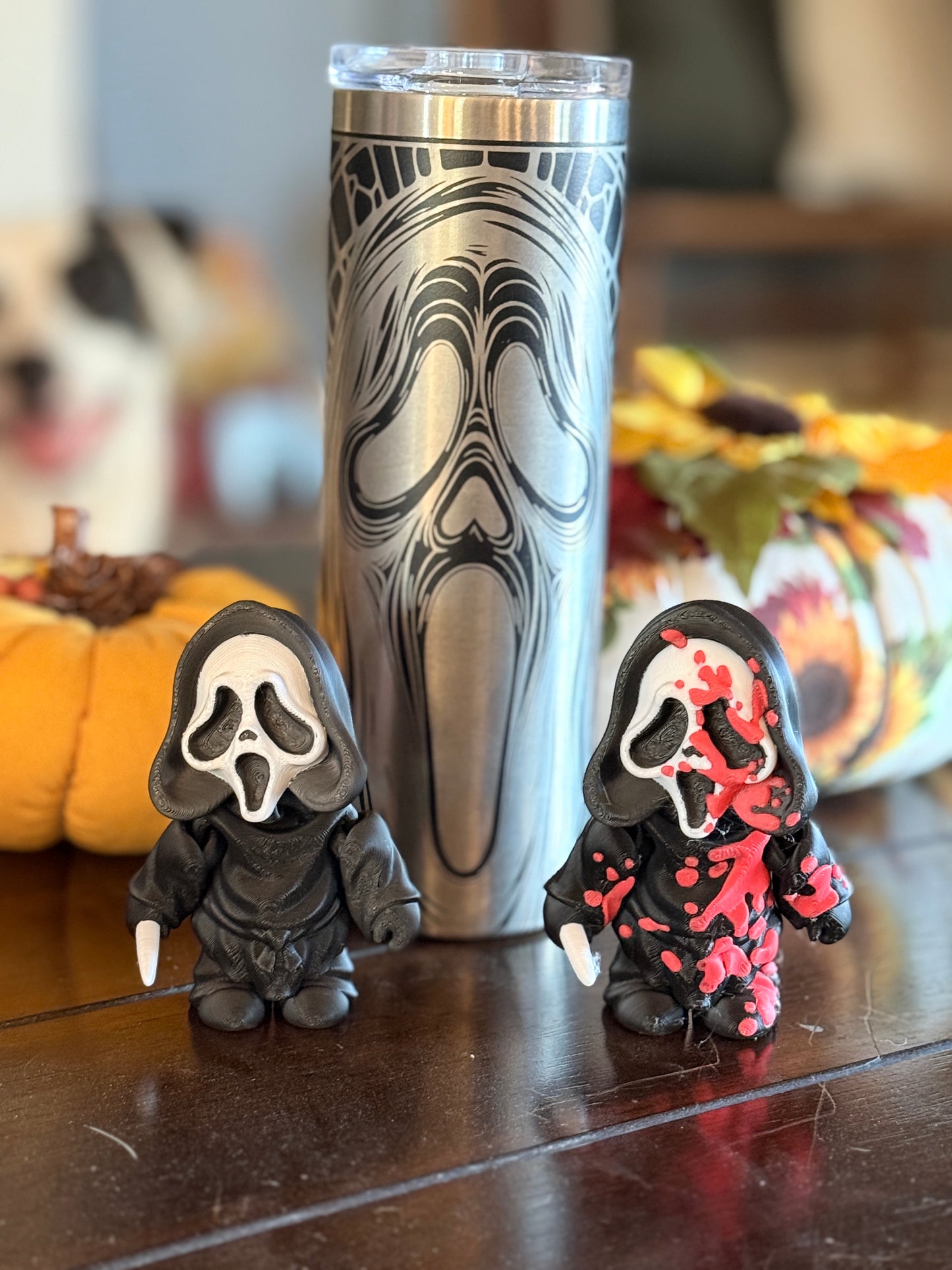 Ghostface Themed Laser Engraved Tumbler | Horror Stainless Steel Drinkware (20oz, 30oz, 40oz)