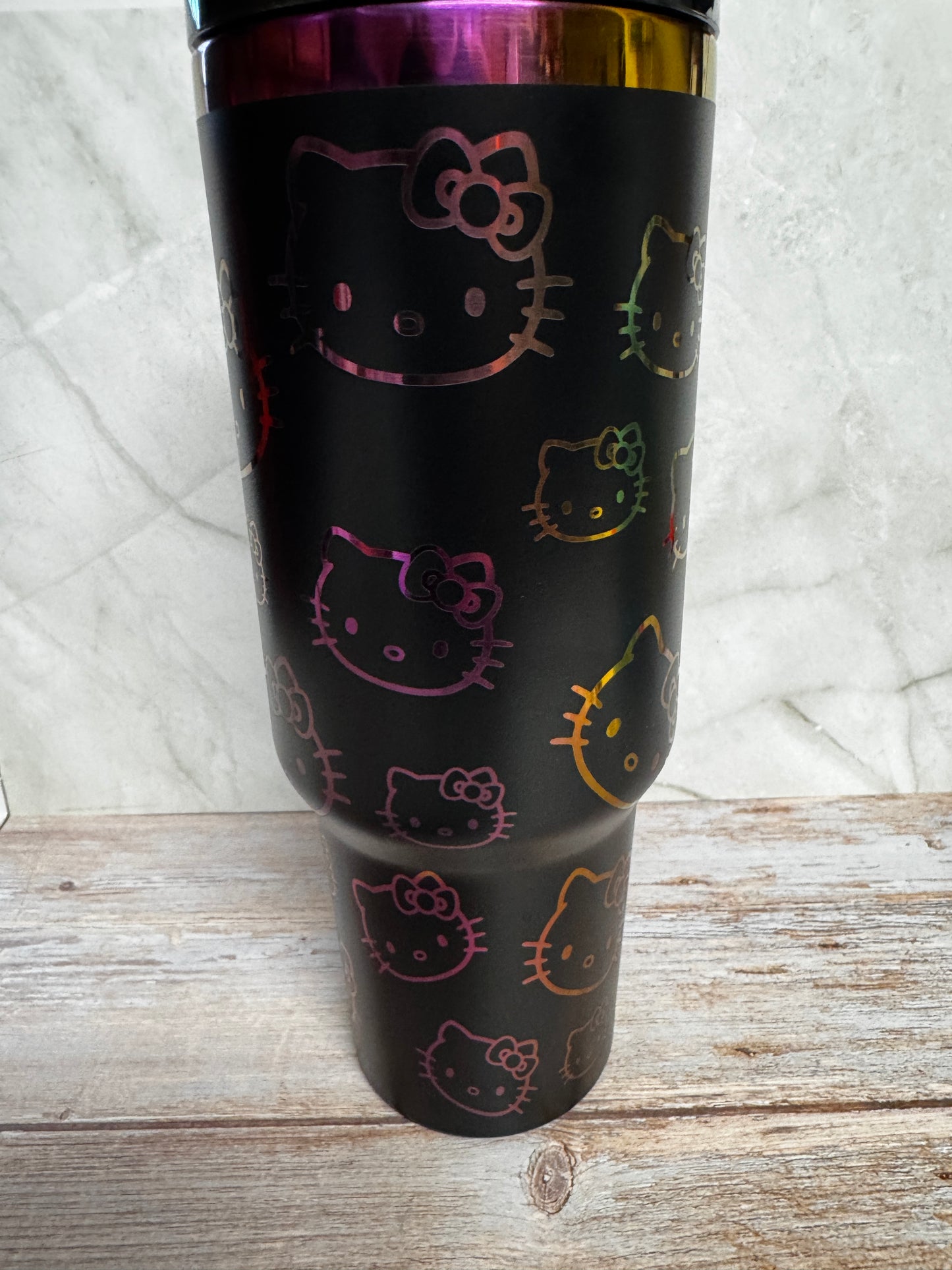 Hello Kitty Inspired Laser Engraved Tumbler | Stainless Steel Drinkware (16oz, 20oz, 30oz, 40oz)
