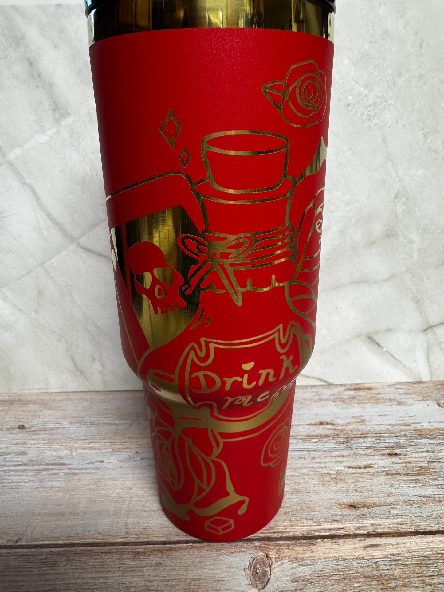 Poison Apple & Potion Inspired Laser Engraved Tumbler | Stainless Steel Drinkware (16oz, 20oz, 30oz, 40oz)