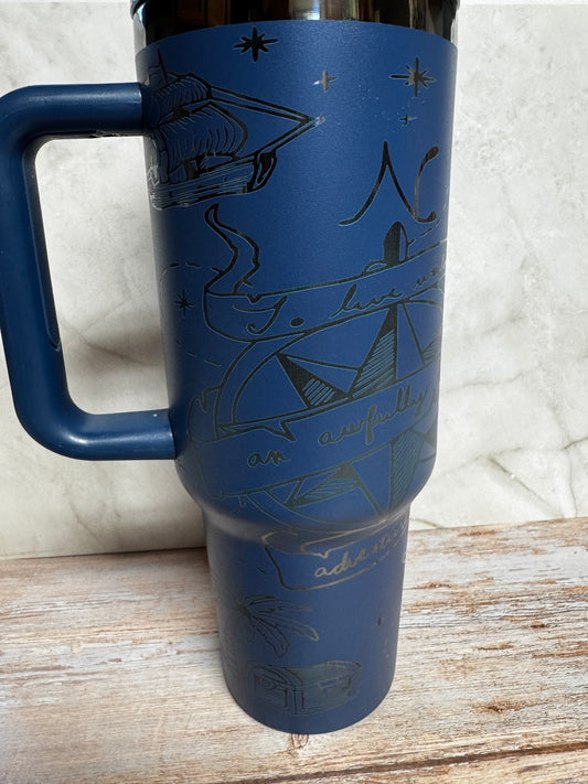 Neverland Adventure Inspired Laser Engraved Tumbler | Stainless Steel Drinkware (16oz, 20oz, 30oz, 40oz)