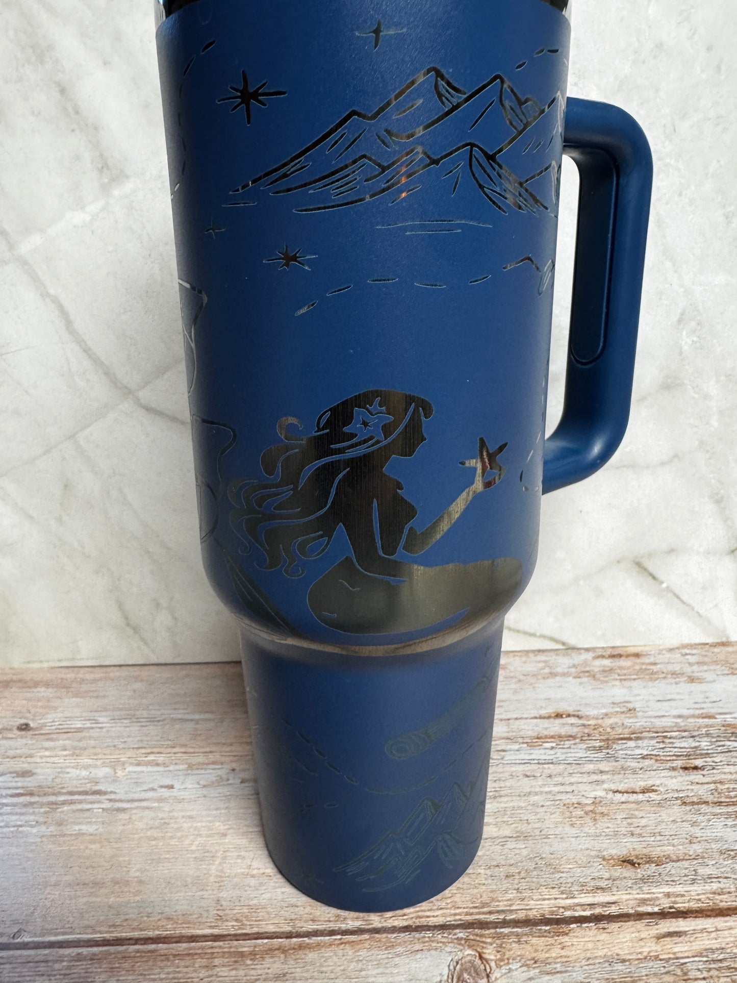 Neverland Adventure Inspired Laser Engraved Tumbler | Stainless Steel Drinkware (16oz, 20oz, 30oz, 40oz)