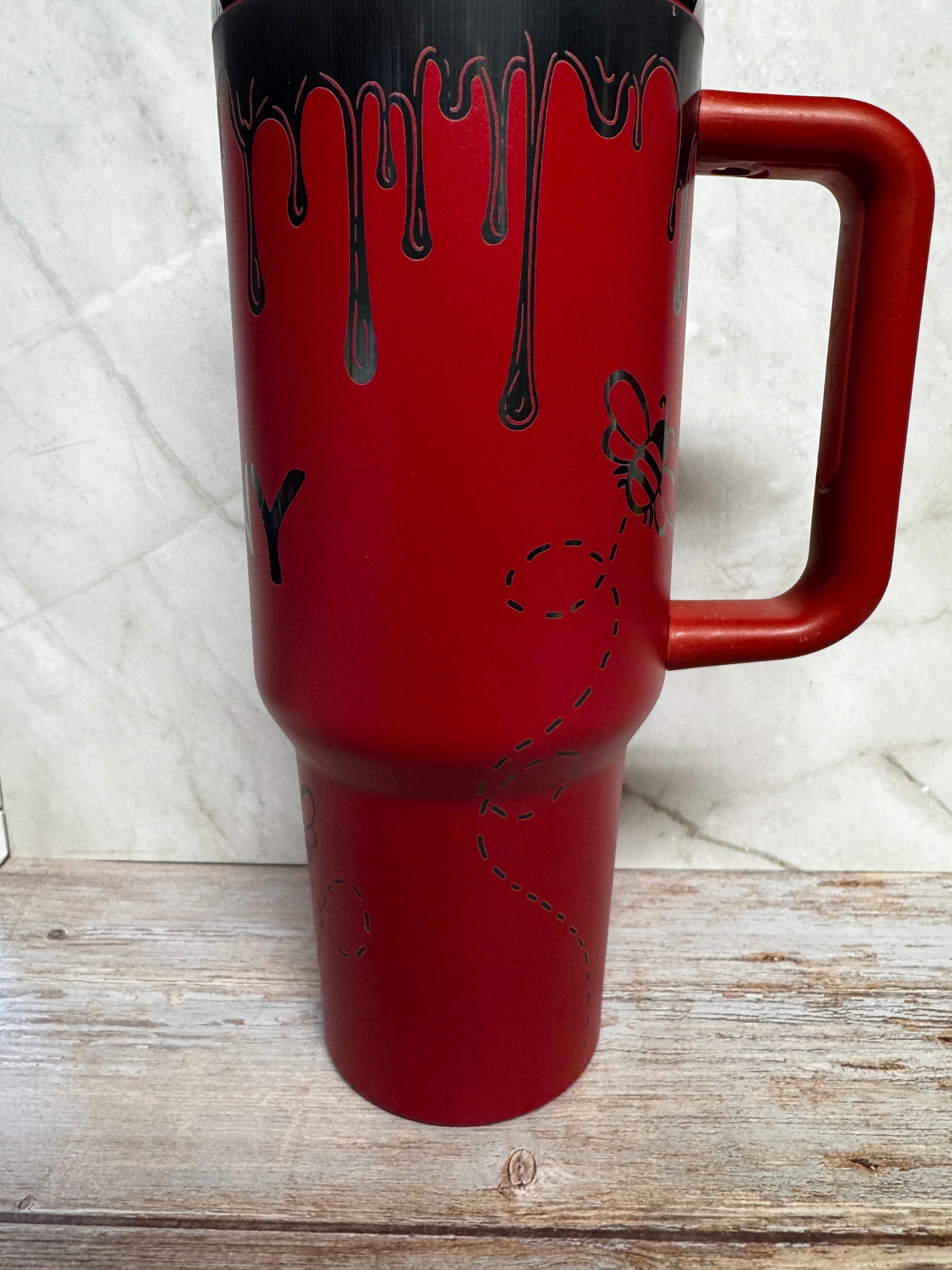 Hunny Bee Stainless Steel Tumbler – Cute Honeycomb Drinkware