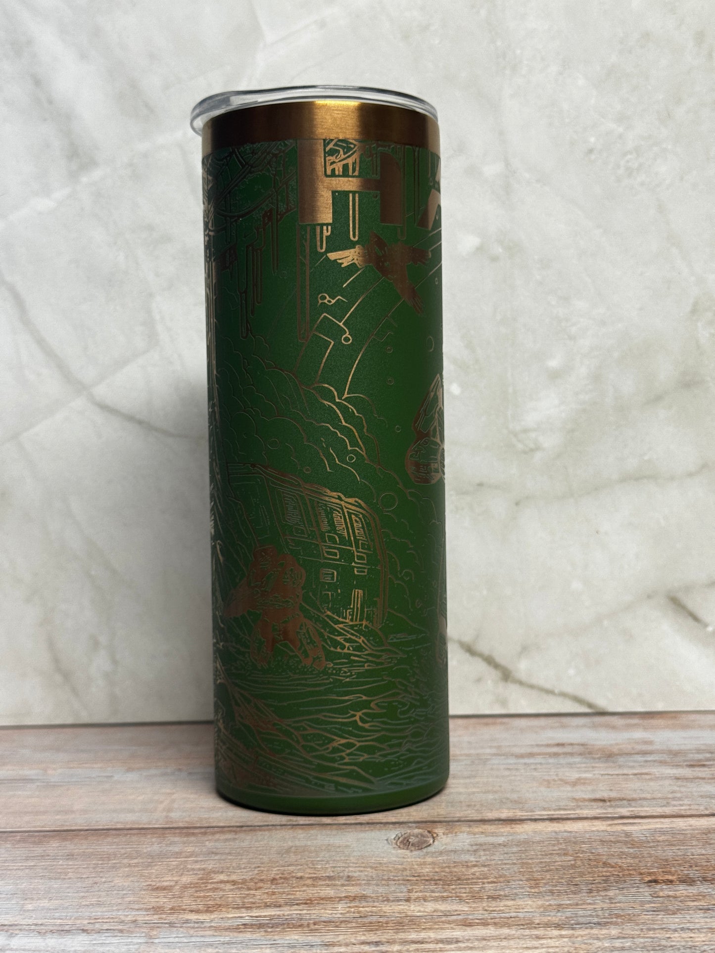 Halo Master Chief Laser Engraved Stainless Steel Tumbler – Gaming Fan Drinkware