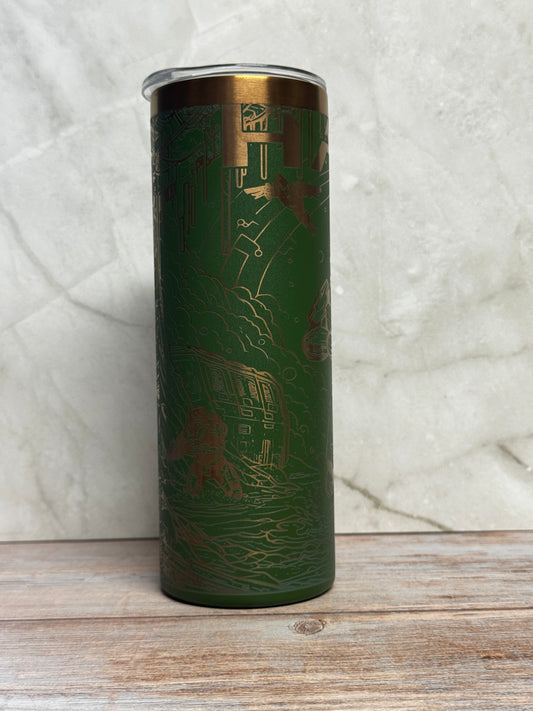 Halo Master Chief Laser Engraved Stainless Steel Tumbler – Gaming Fan Drinkware