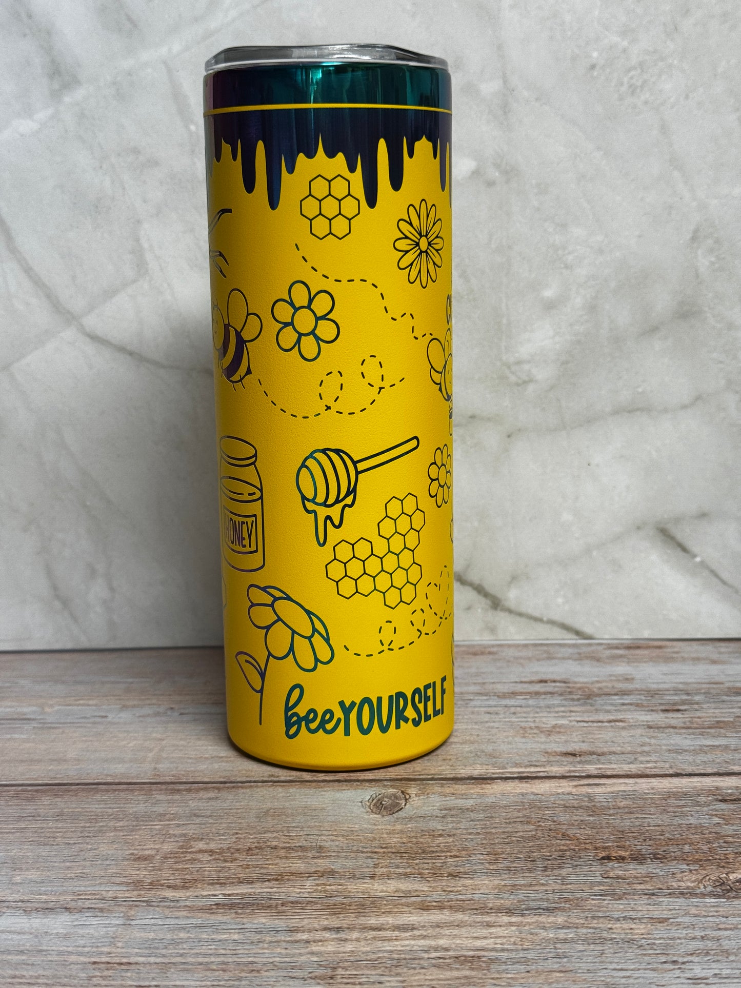 Bee Curious Bee Kind Stainless Steel Tumbler – Cute Bee Drinkware
