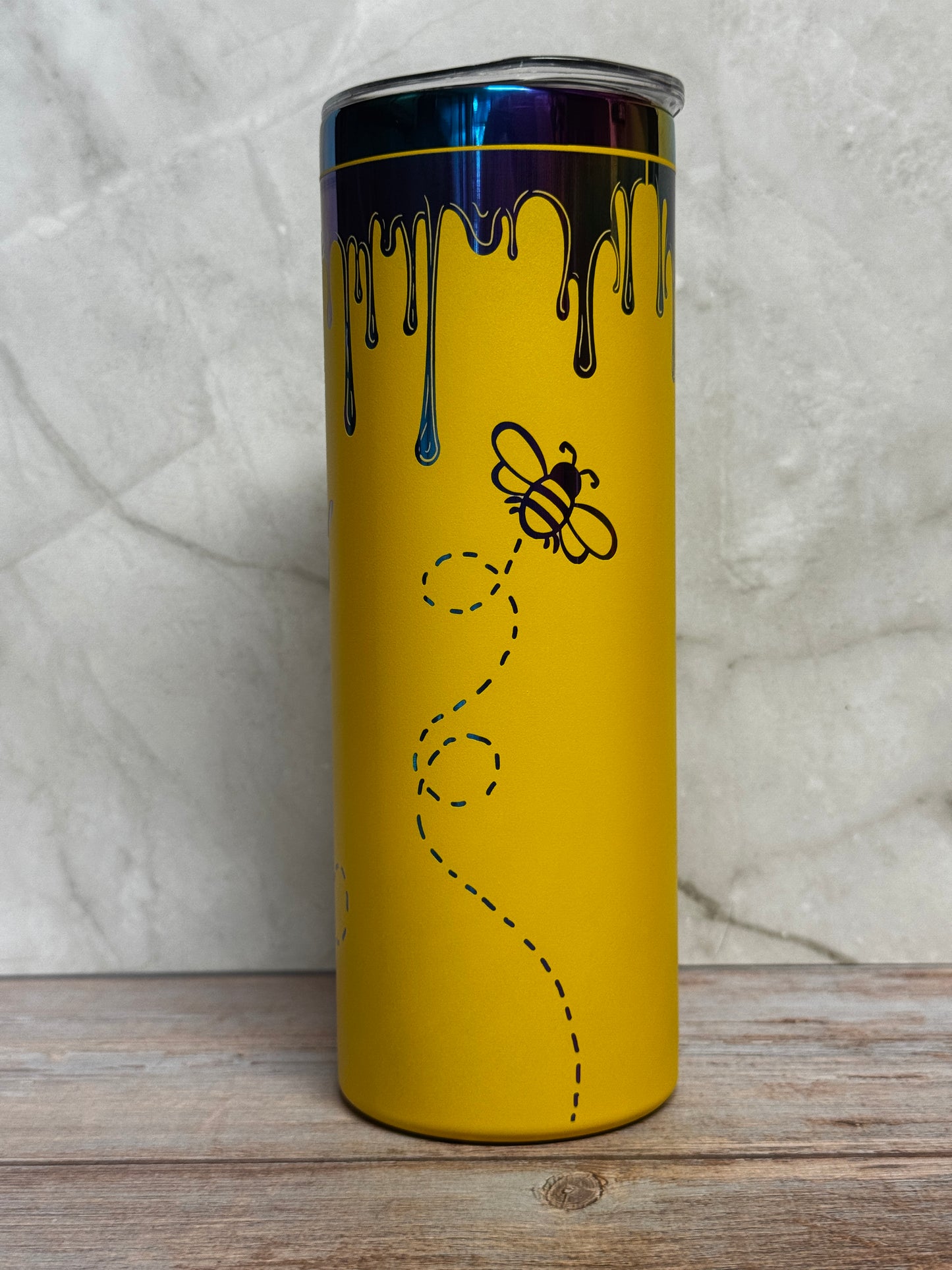 Hunny Bee Stainless Steel Tumbler – Cute Honeycomb Drinkware