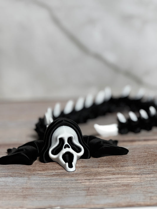 Ghostface Articulated Dragon – Horror Movie Inspired Fidget Collectible