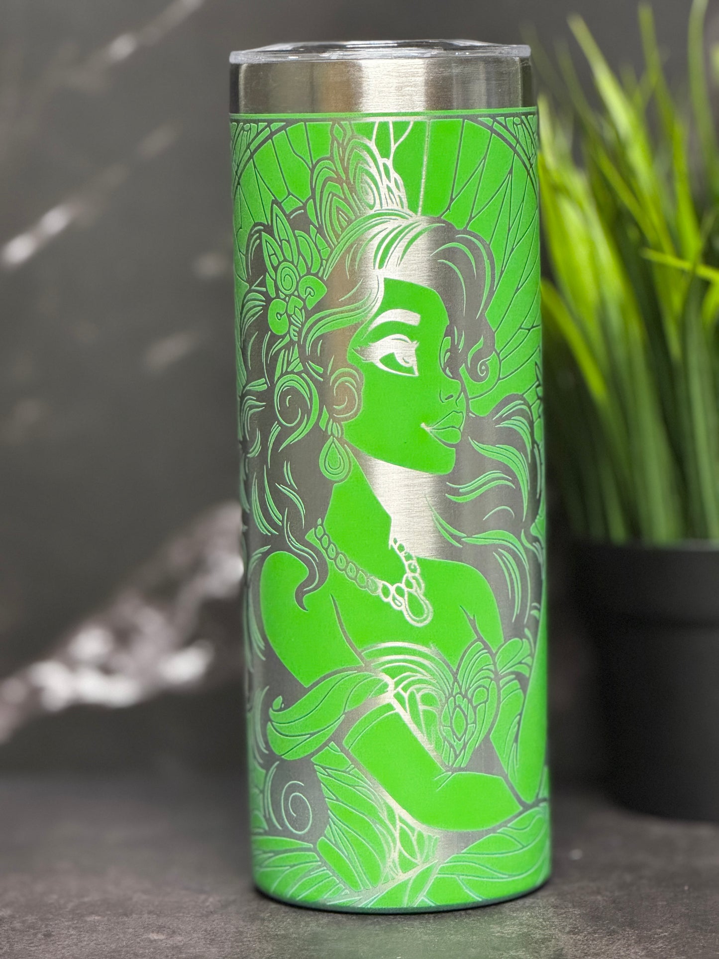 Enchanted Princess Stainless Steel Tumbler – Fantasy Engraved Insulated Cup – Hot & Cold Travel Mug