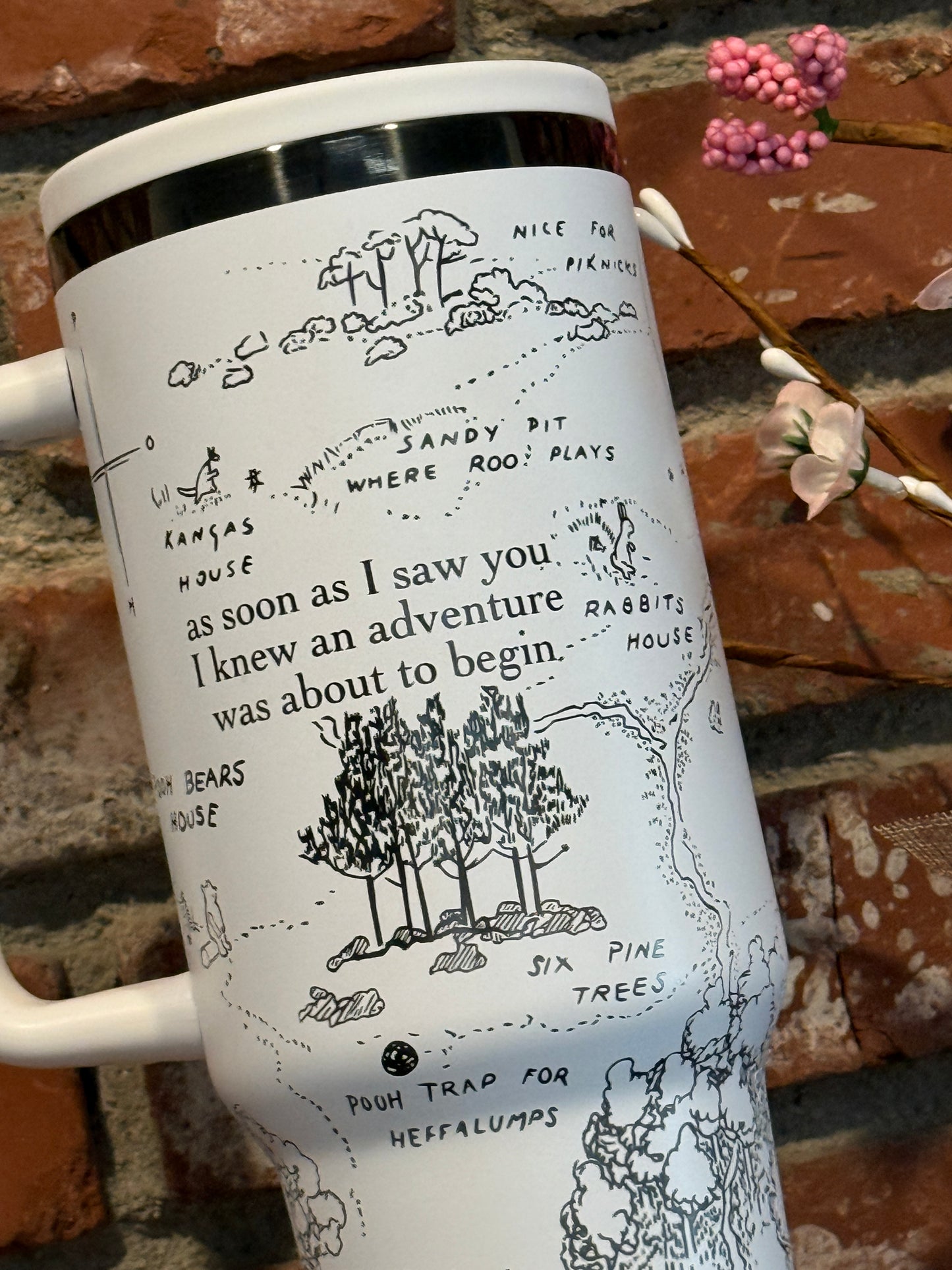 Hundred Acre Wood Map Tumbler – Insulated Stainless Steel Travel Cup (40oz, 30oz, 20oz, 16oz)