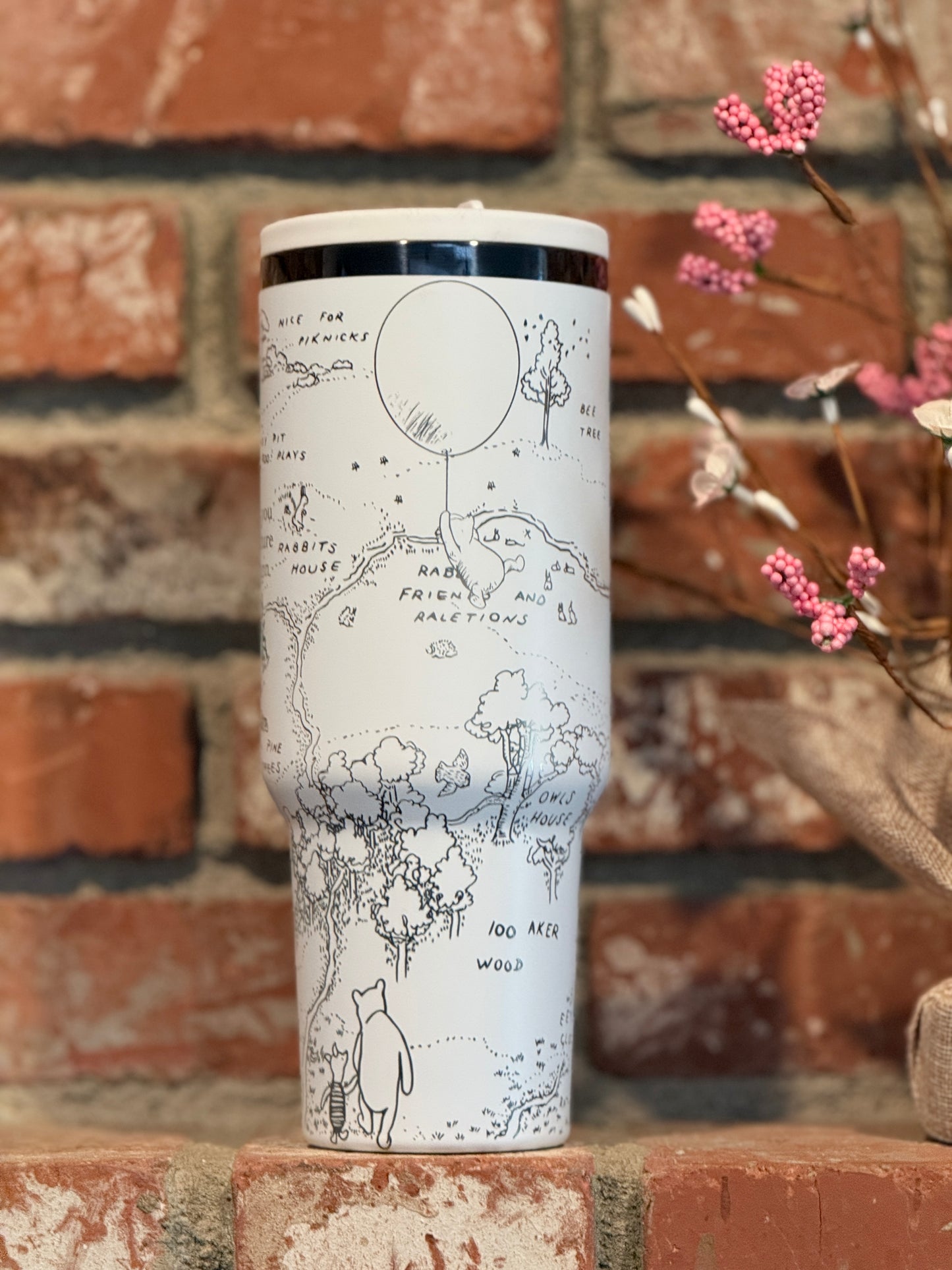 Hundred Acre Wood Map Tumbler – Insulated Stainless Steel Travel Cup (40oz, 30oz, 20oz, 16oz)